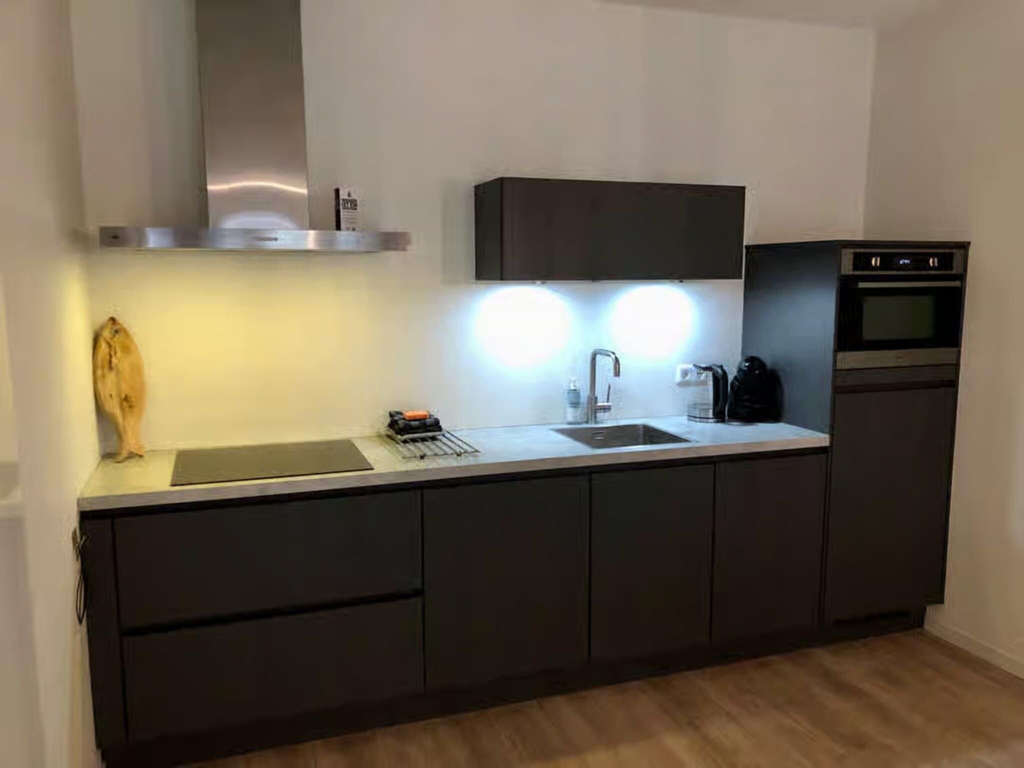 De keuken van Plein 40 Lodge 7 in Zoutelande