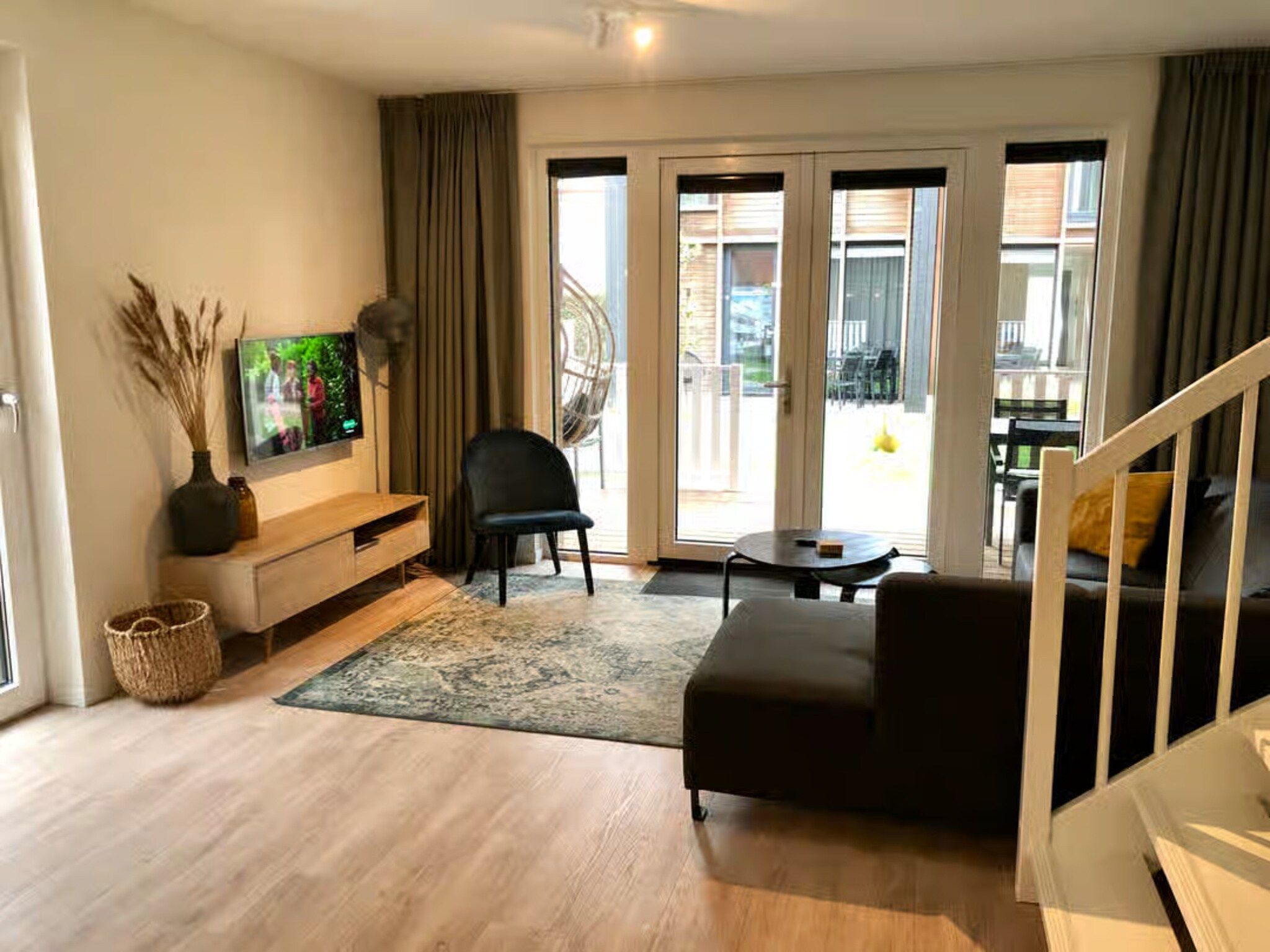 De woonkamer van Plein 40 Lodge 8 in Zoutelande