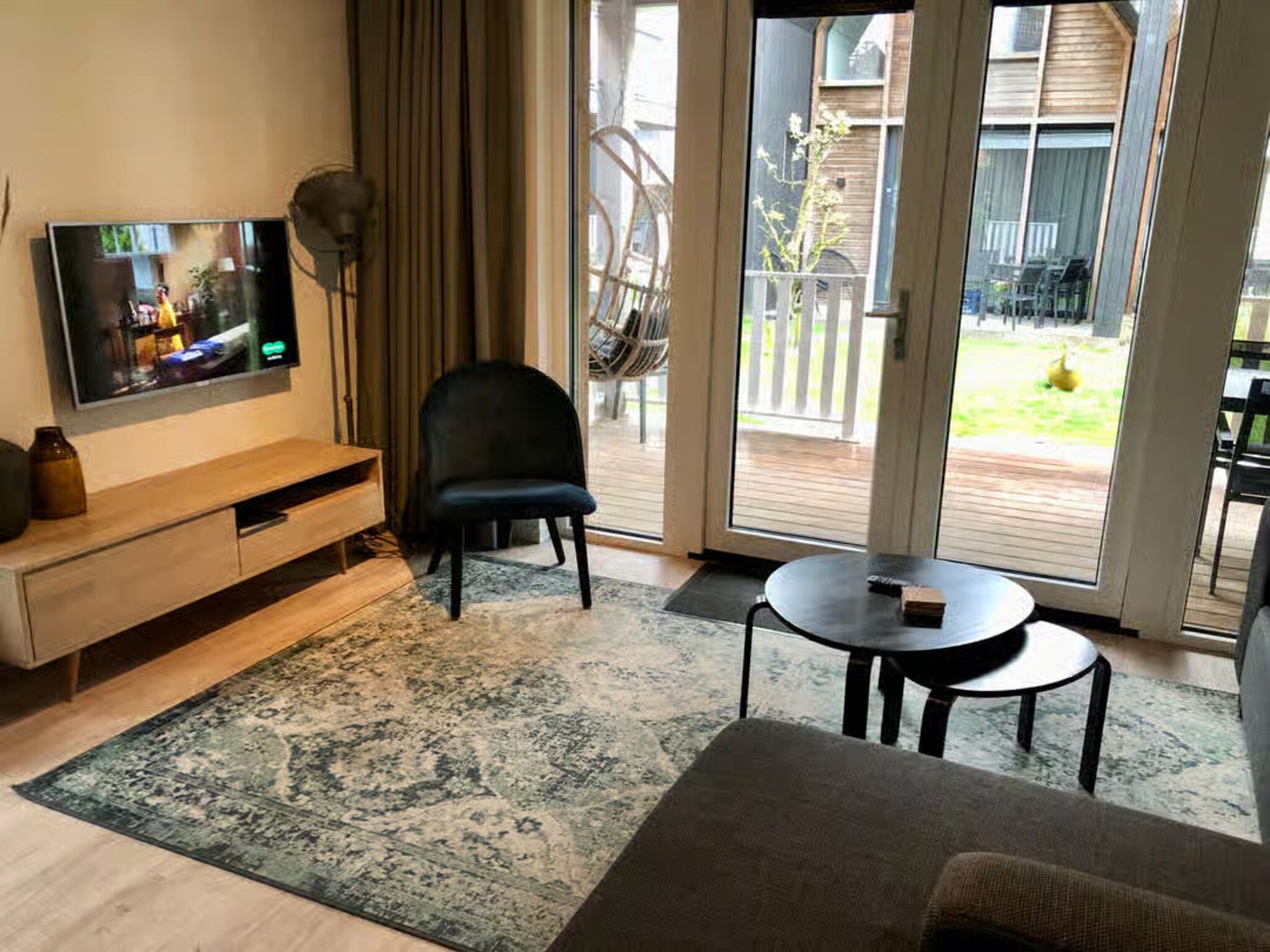 De woonkamer van Plein 40 Lodge 8 in Zoutelande