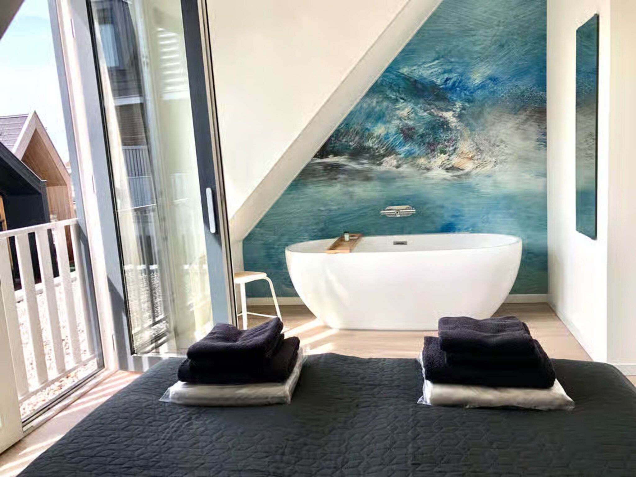 Een slaapkamer van Plein 40 Lodge 8 in Zoutelande