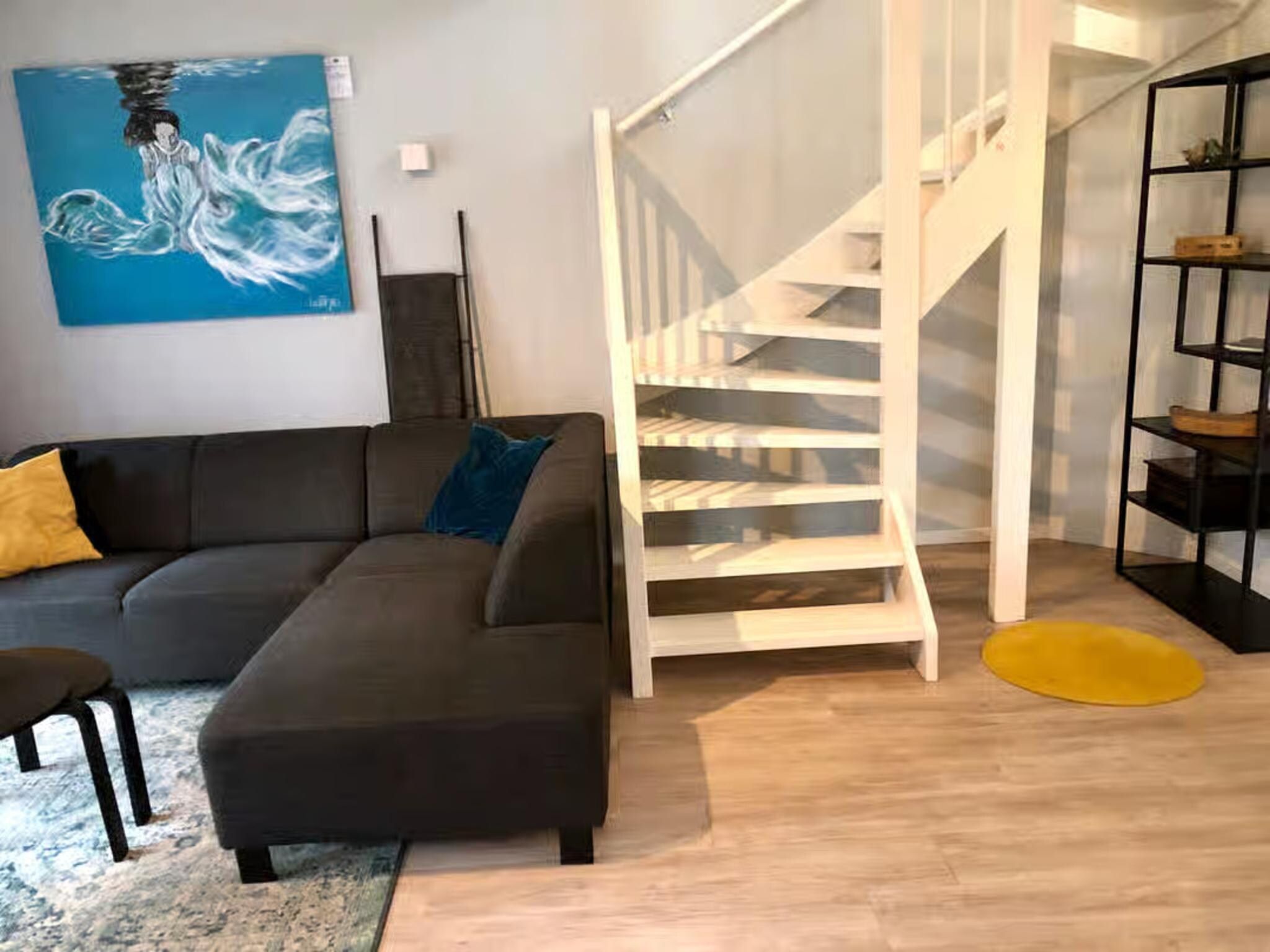 De woonkamer van Plein 40 Lodge 8 in Zoutelande