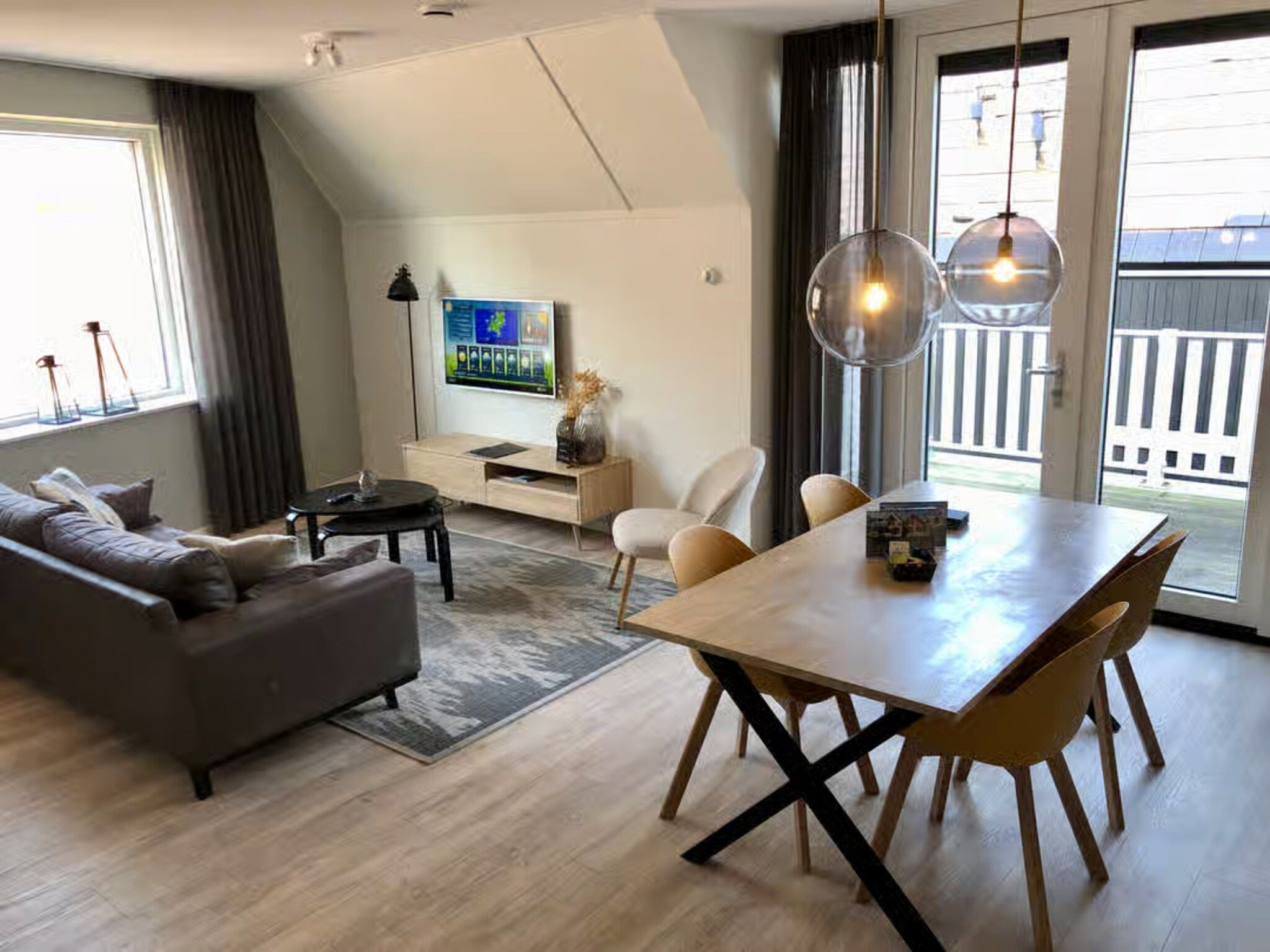 De woonkamer van Plein 40 Lodge 20 in Zoutelande