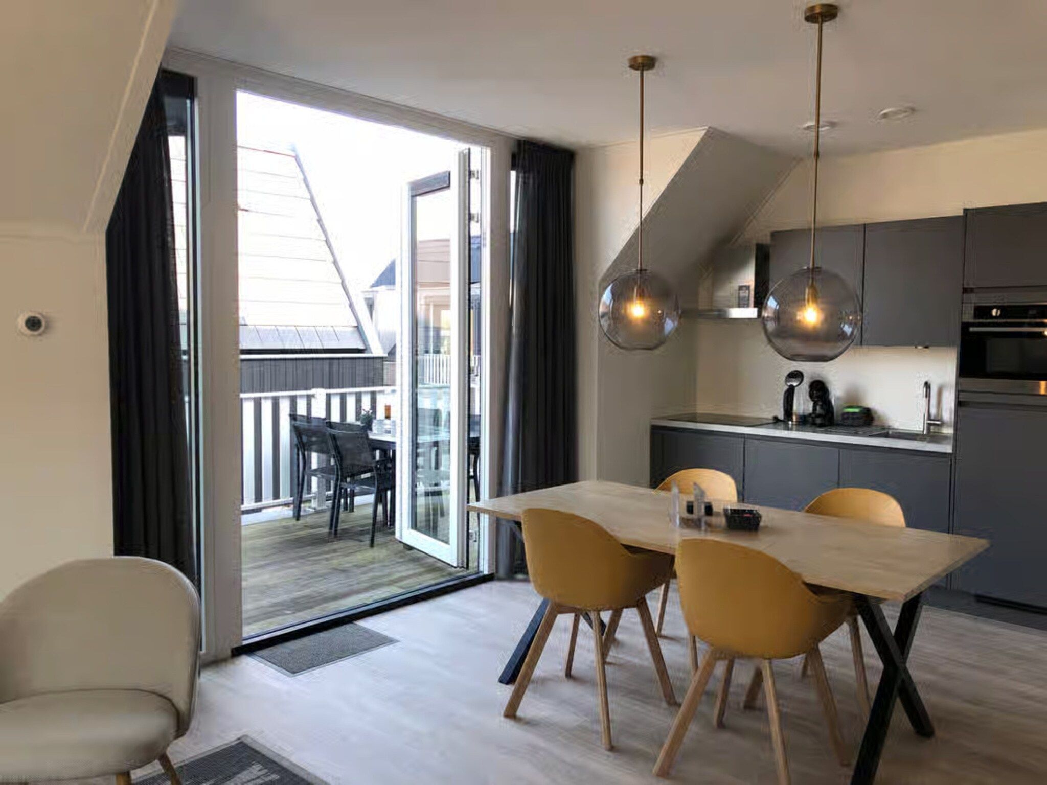 De keuken van Plein 40 Lodge 20 in Zoutelande