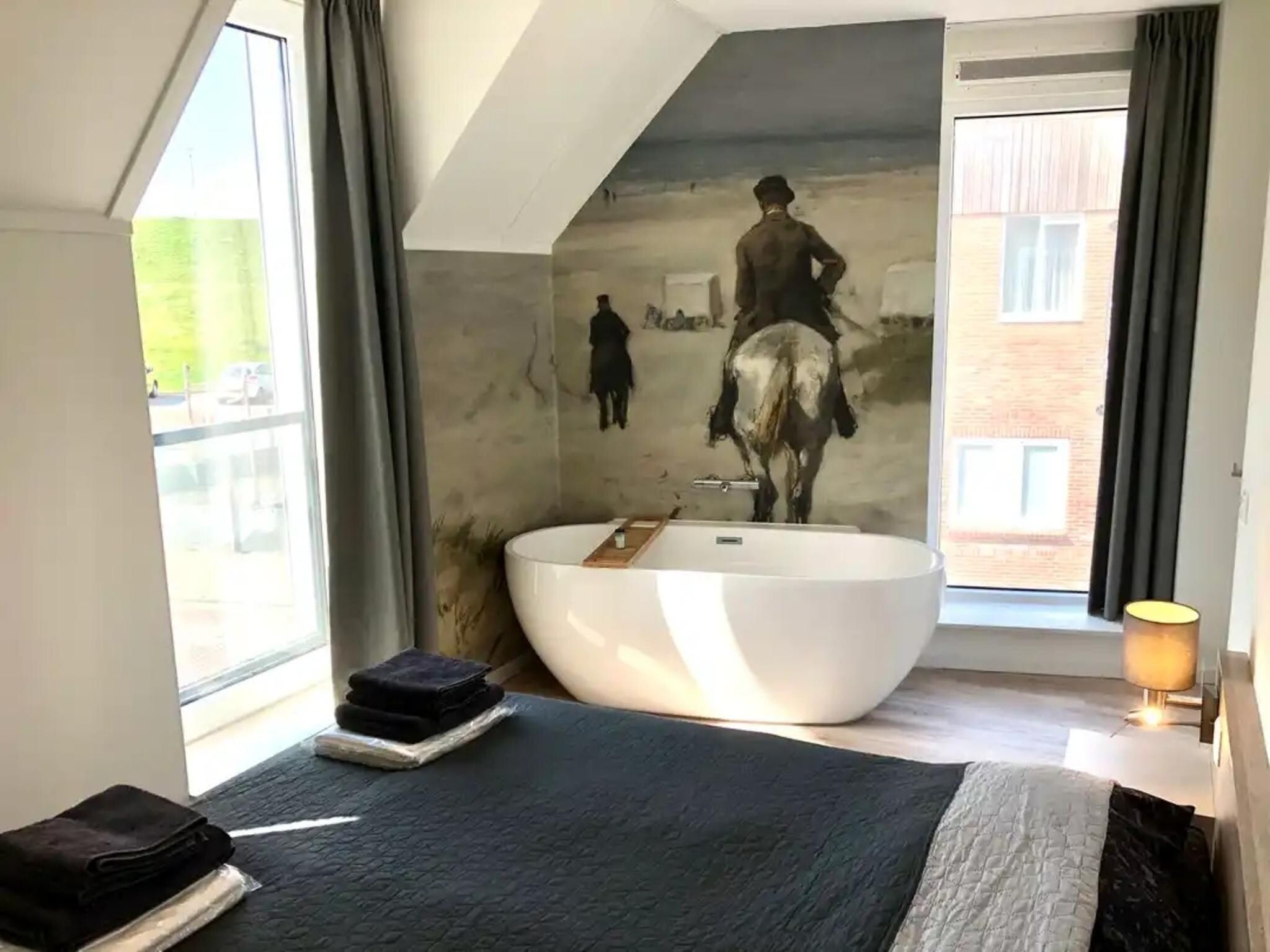 Een slaapkamer van Plein 40 Lodge 20 in Zoutelande