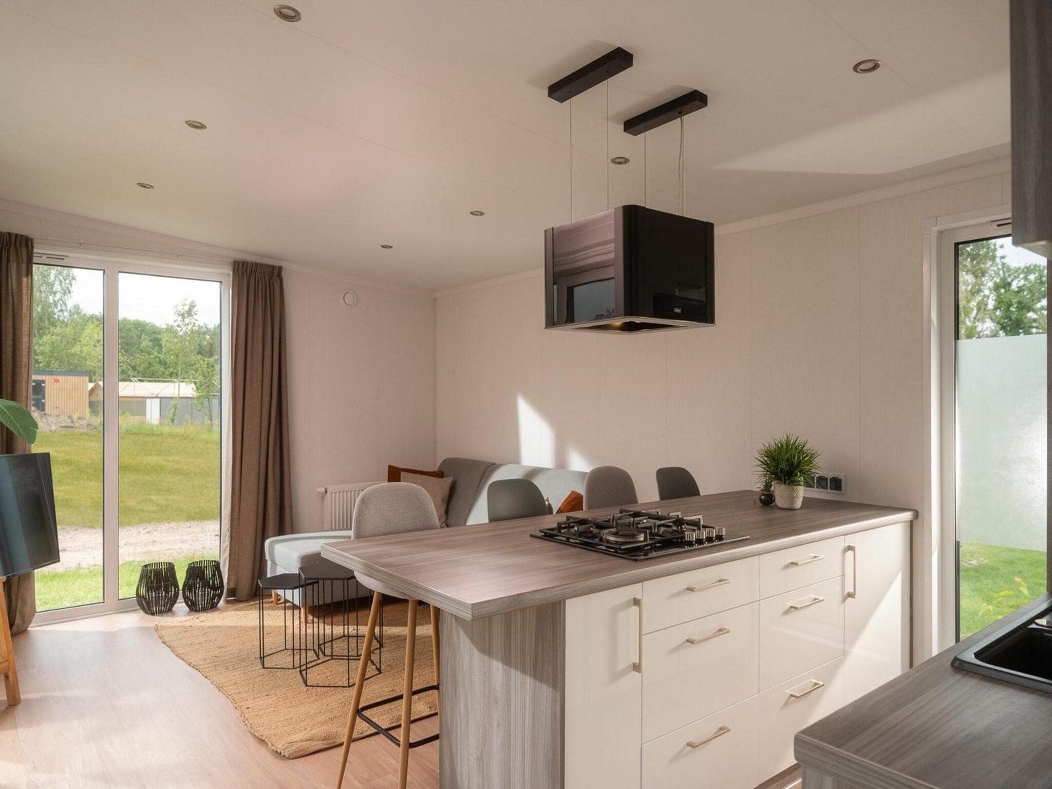 De woonkamer van Tiny Cabin with Hottub I 4 people in Rijssen