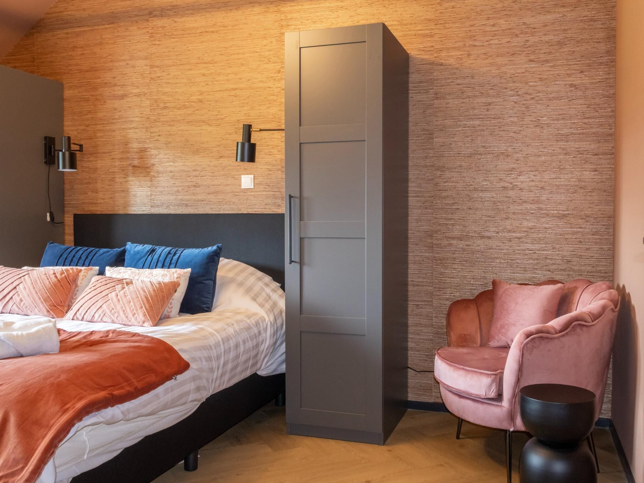 Een slaapkamer van Eindeloos Uitzicht in Kiel-Windeweer