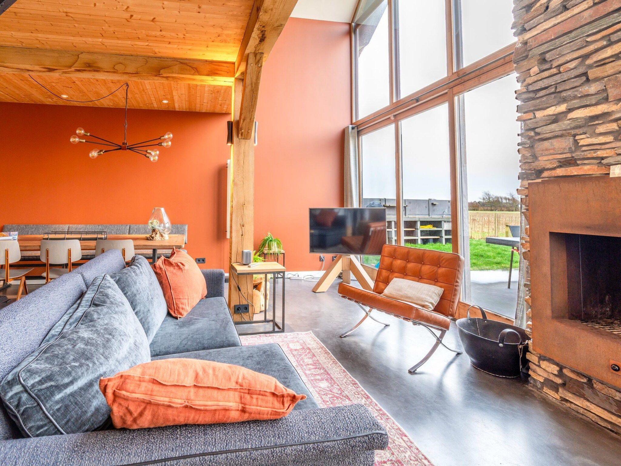 De woonkamer van Villa Buytenplaats 191 in De Koog
