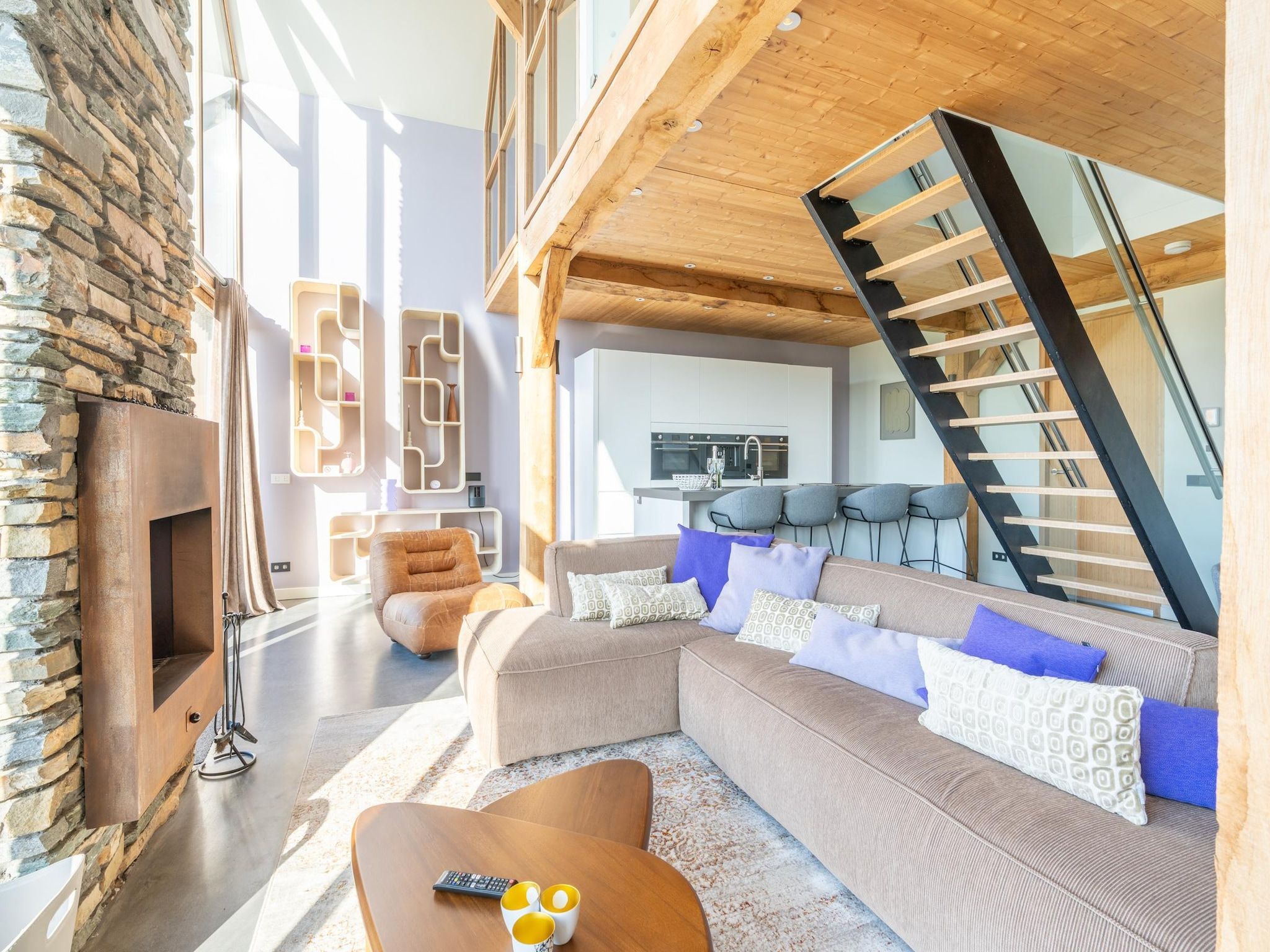 De woonkamer van Villa Buytenplaats 189 in De Koog