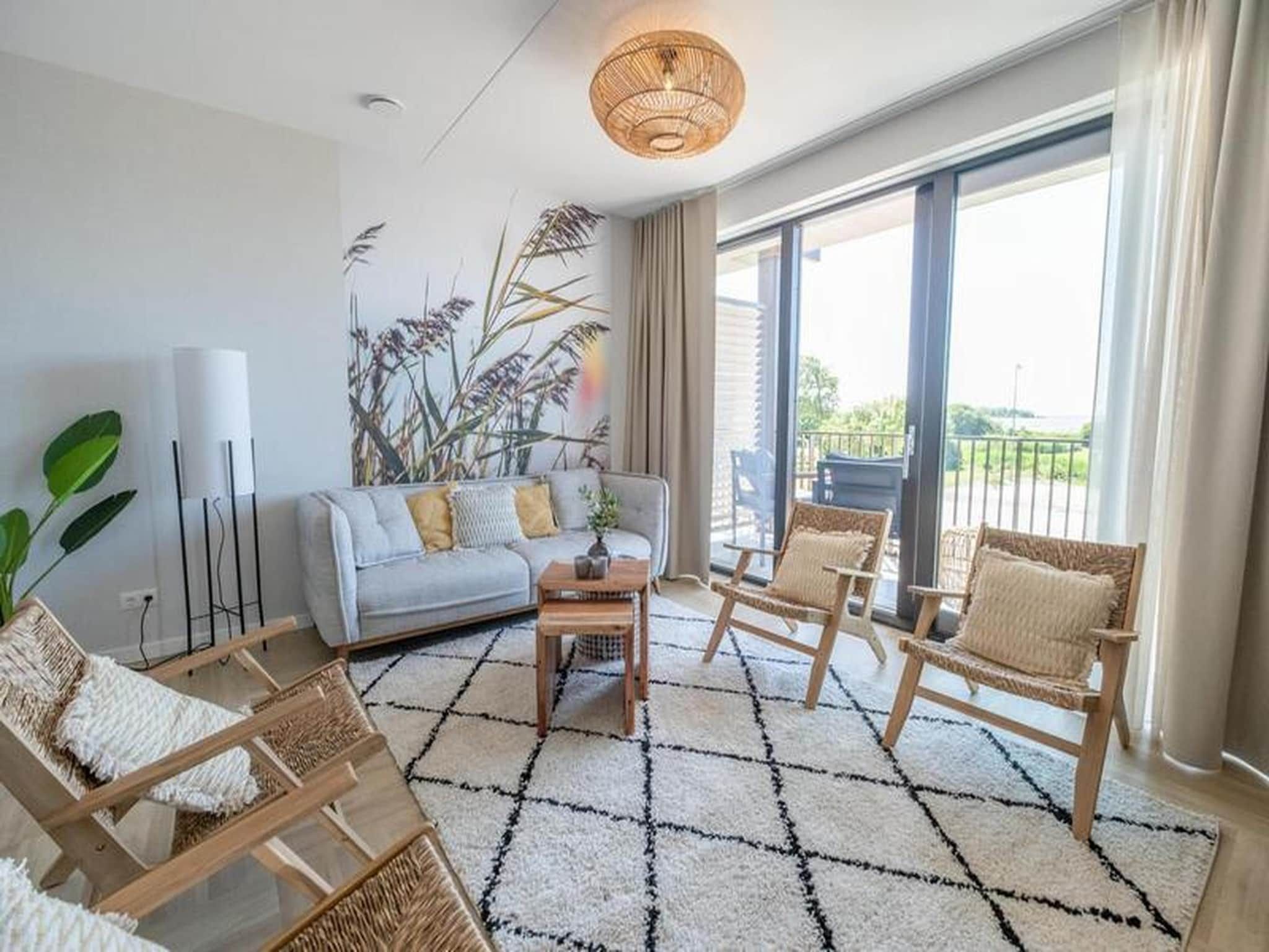 De woonkamer van Luxury Beach Apartment | 8 Pers. in Workum