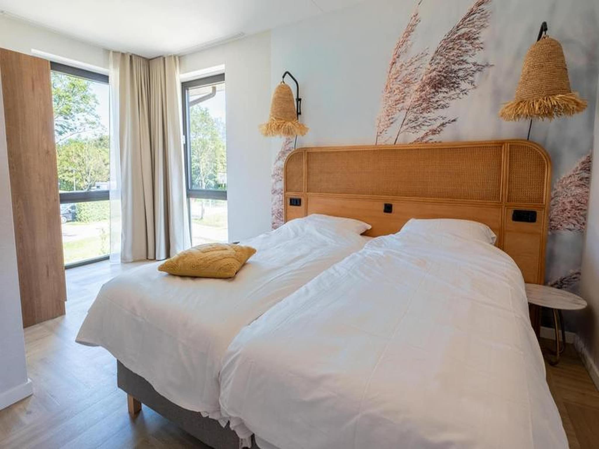 Een slaapkamer van Luxury Beach Apartment | 6 Pers. in Workum