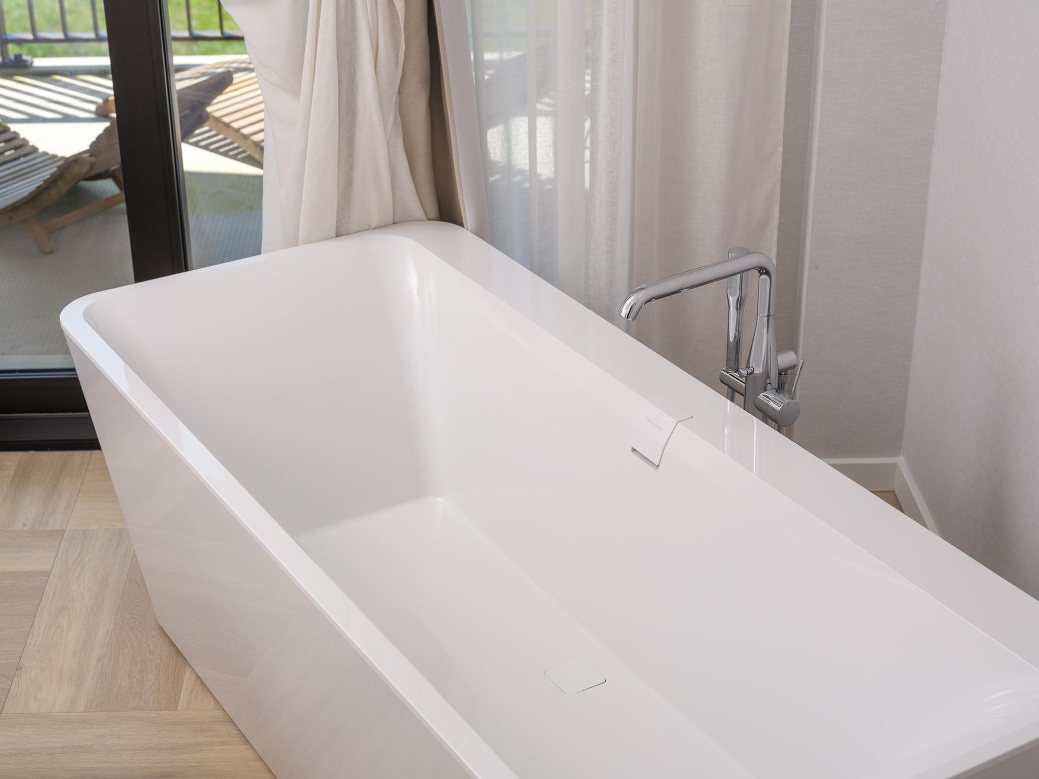 De badkamer van Luxury Beach Apartment | 6 Pers. in Workum