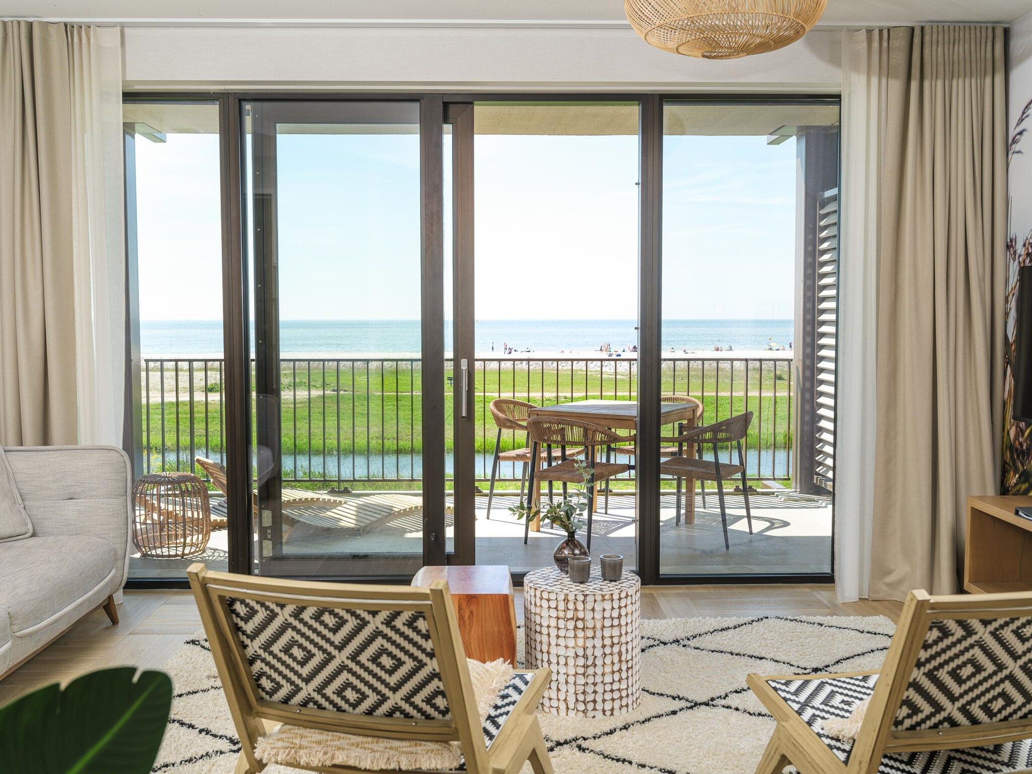 De woonkamer van Luxury Beach Apartment | 4 Pers. in Workum