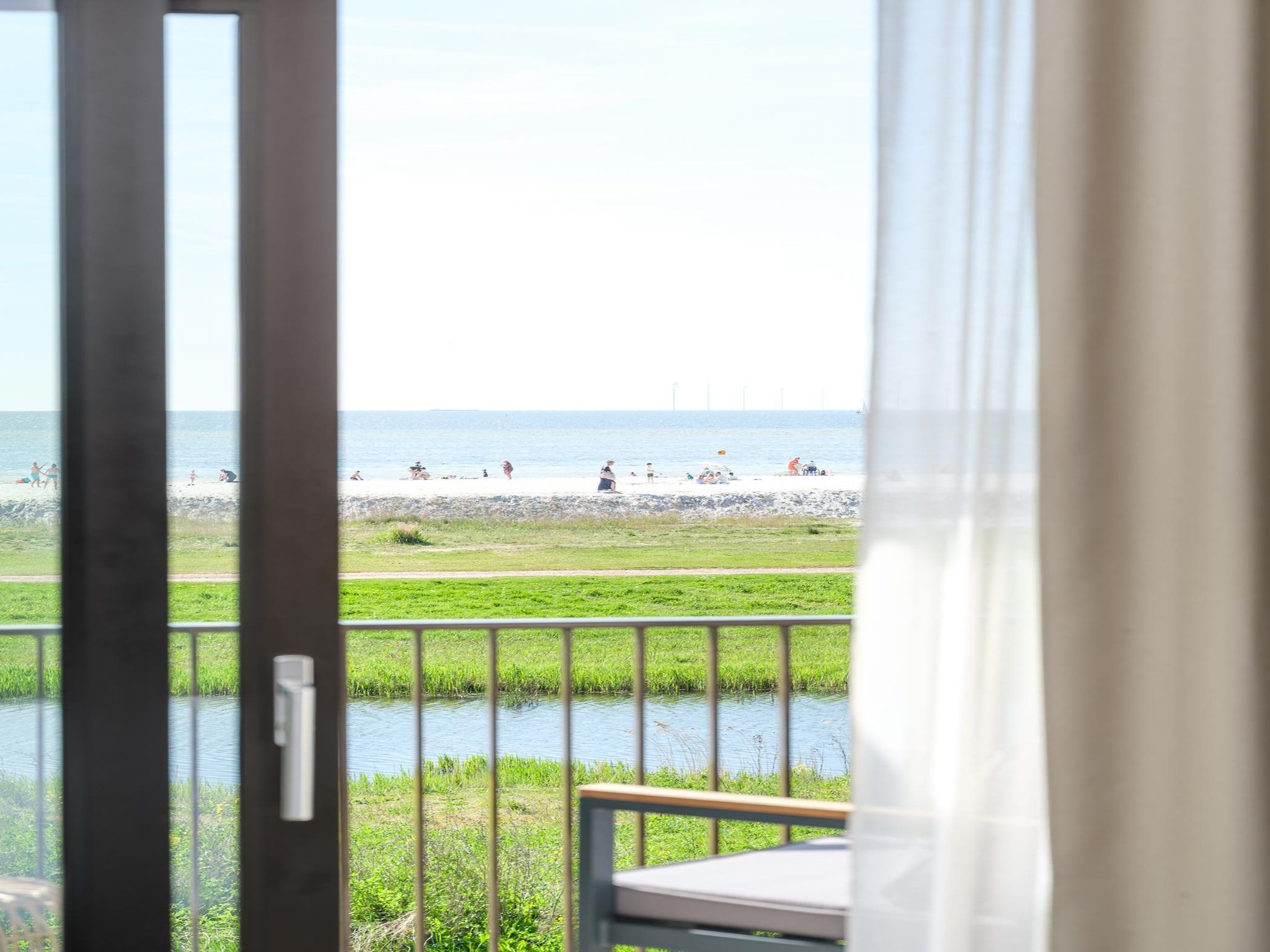 Het uitzicht vanaf Luxury Beach Studio | 2 Pers. in Workum