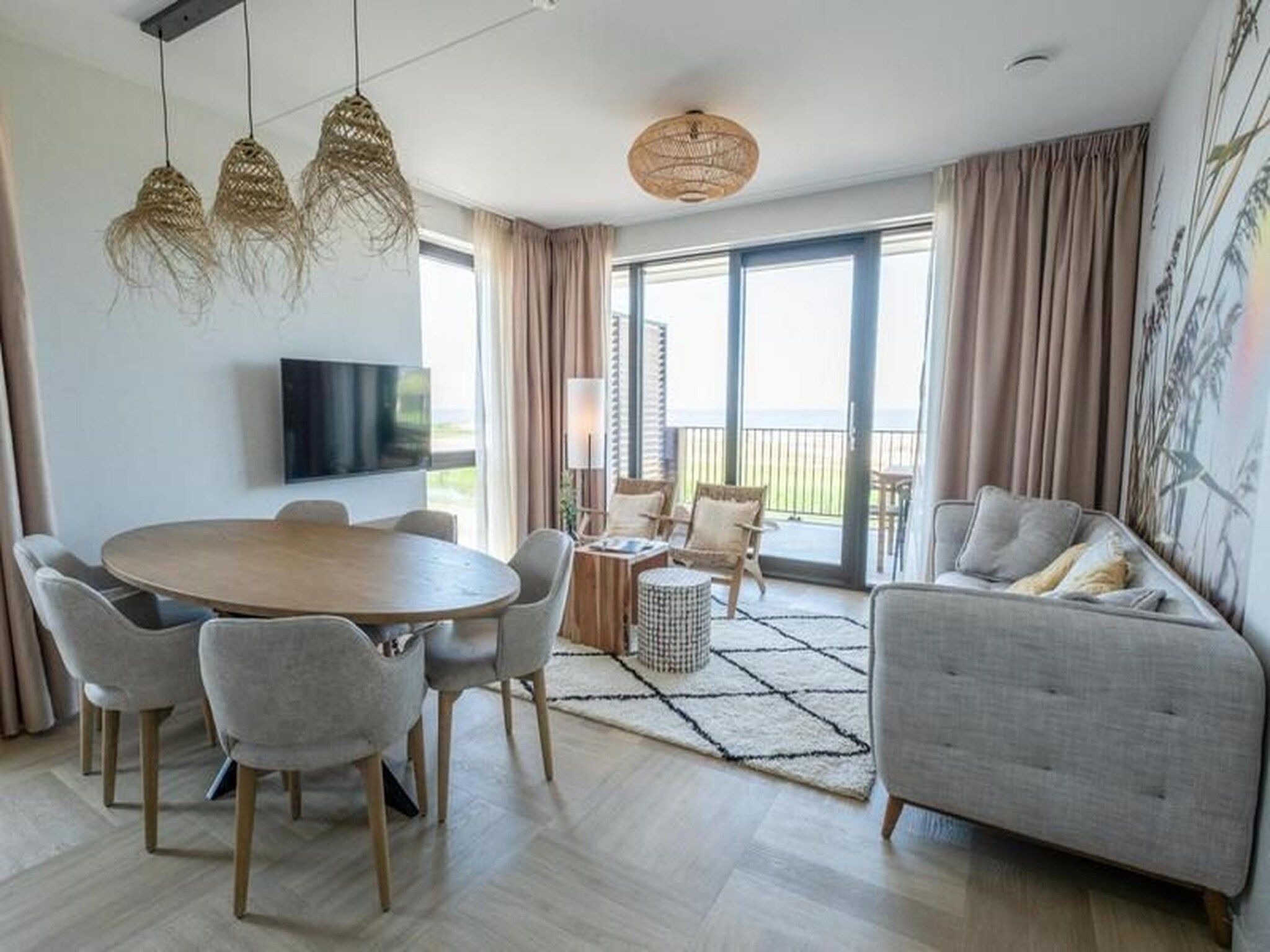 De woonkamer van Luxury Beach Apartment | 4+2 Pers. in Workum
