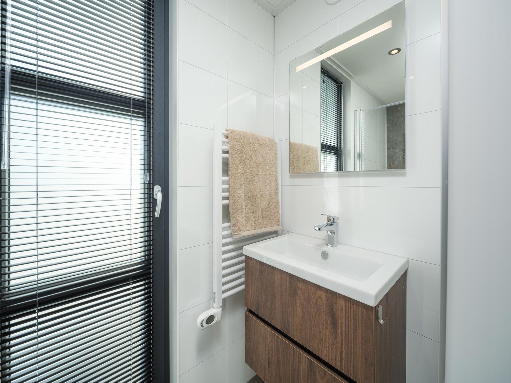 De badkamer van Villa L-Meerzicht | 4 pers. in Workum