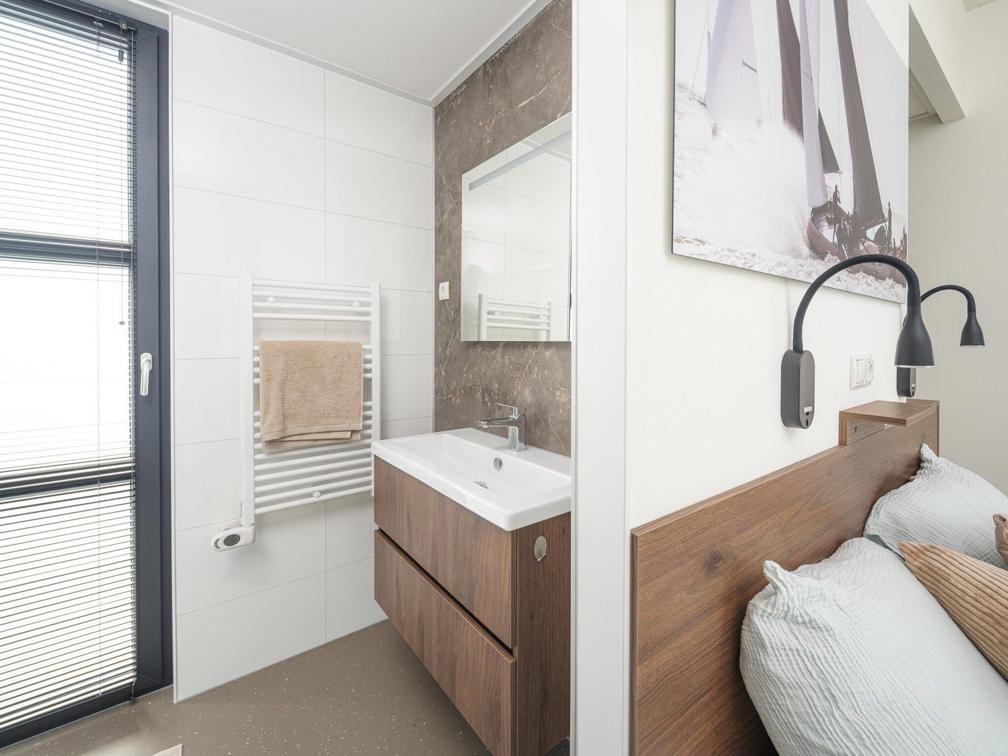 De badkamer van Villa Meerzicht | 2 Pers. in Workum
