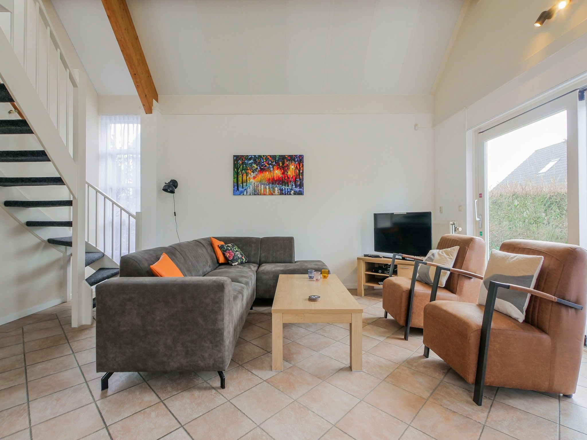 De woonkamer van Ooghduyne Villa Opduin in Julianadorp