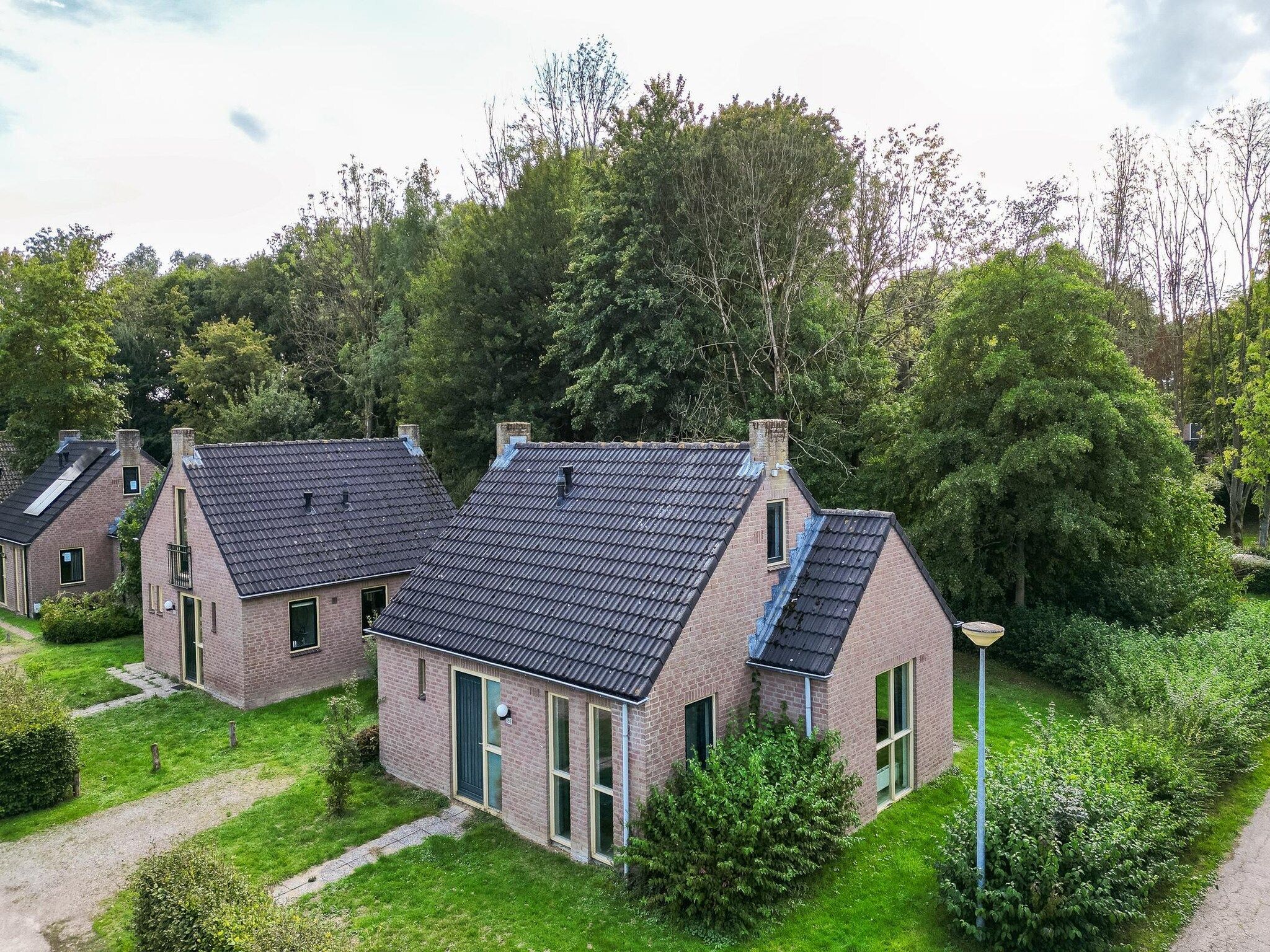 De buitenkant van 7 - Persoons Forest 217 Sauna Bungalow (copy) (copy) (copy) in Ewijk