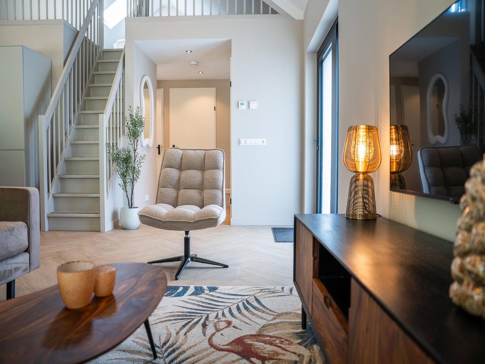 De woonkamer van Ecovilla Waterzicht  6 people Luxe in Oirschot