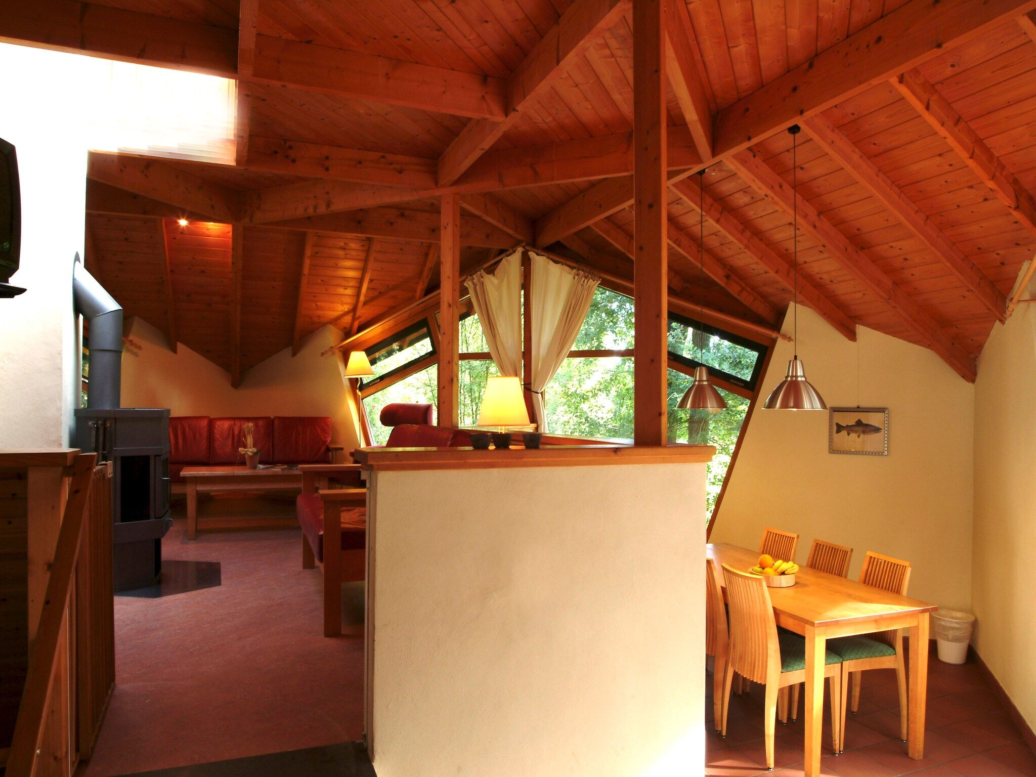 De woonkamer van Vakantiepark Herperduin 6 in Herpen