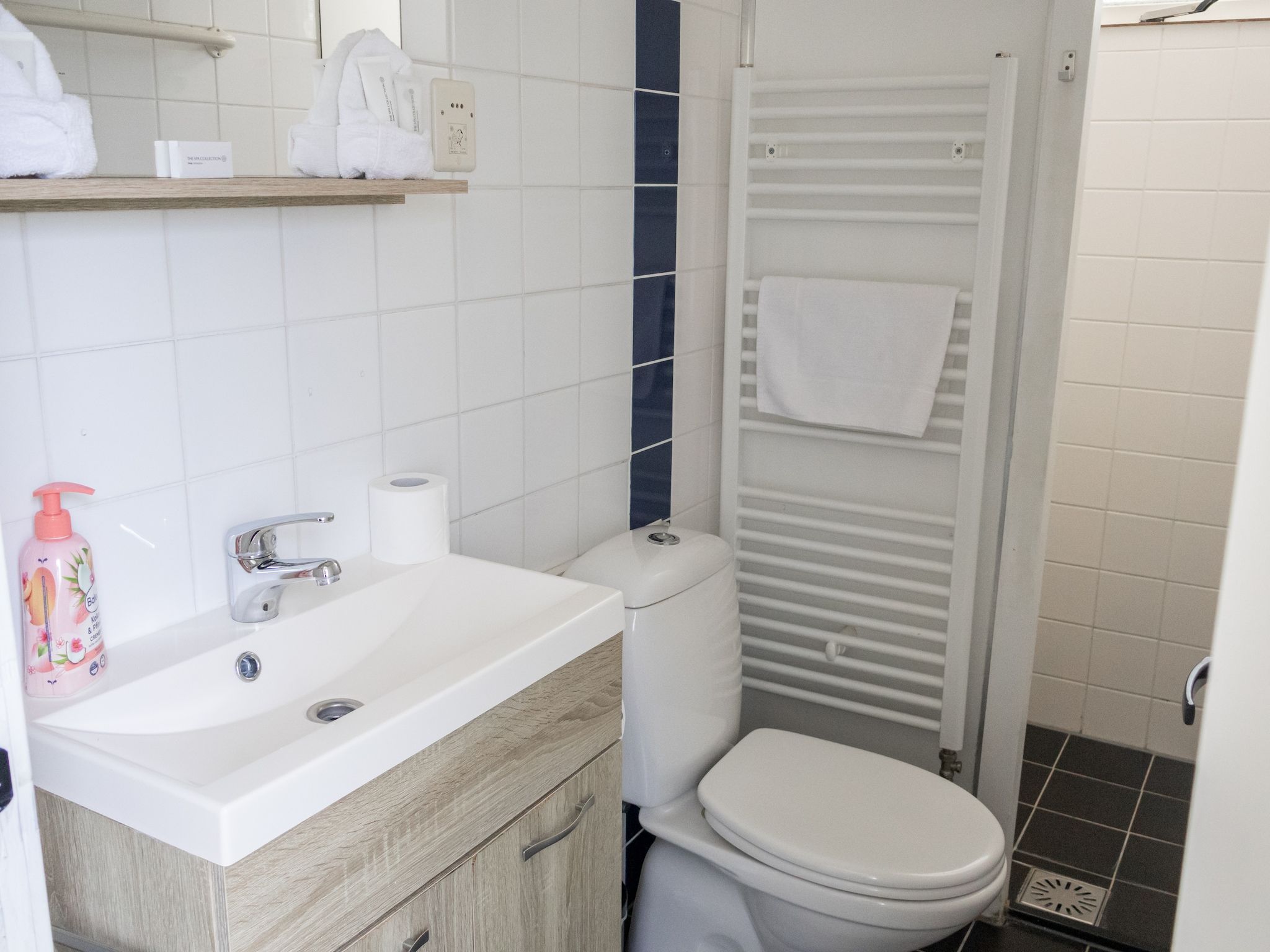 De badkamer van Huis & Meer nabij het Ijsselmeer in Lemmer