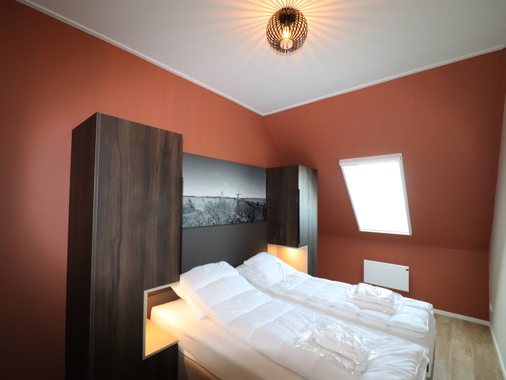 Een slaapkamer van Moderne villa op het Friese platteland in leons