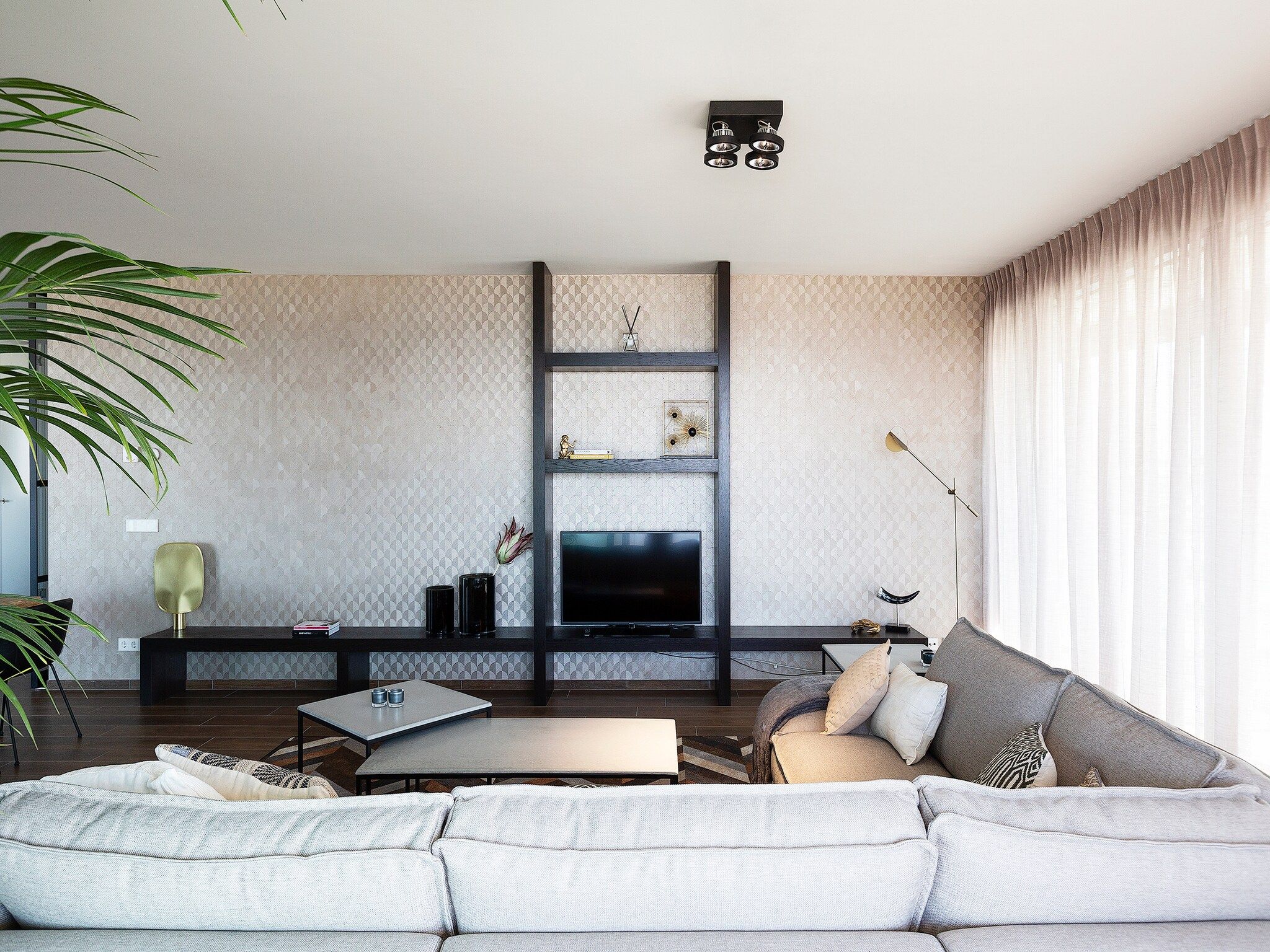 De woonkamer van Droomsuites Egmond aan Zee - 8 person apartment in Egmond aan Zee