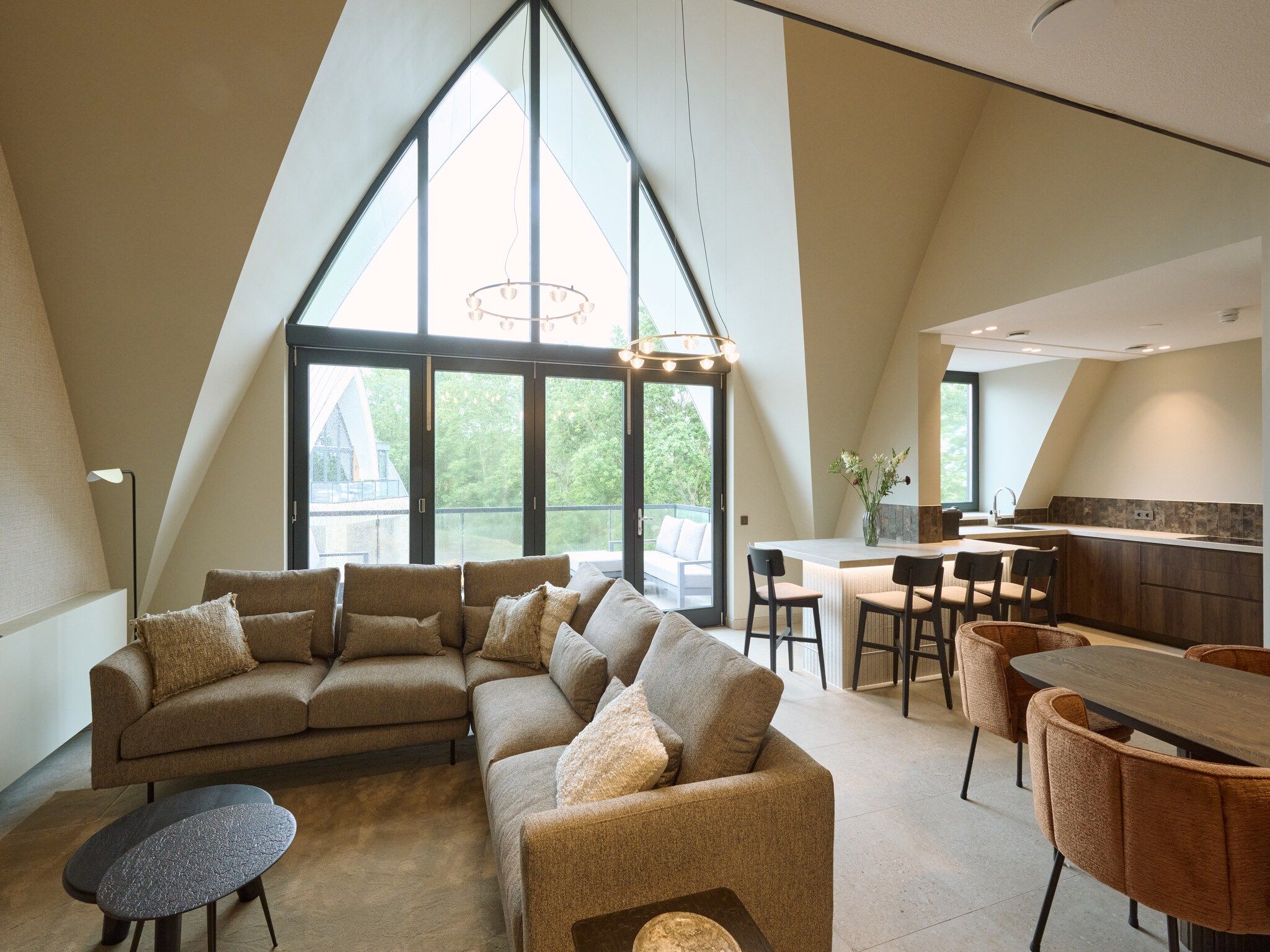De woonkamer van Droomsuites Texel - 8 person apartement in Den Burg