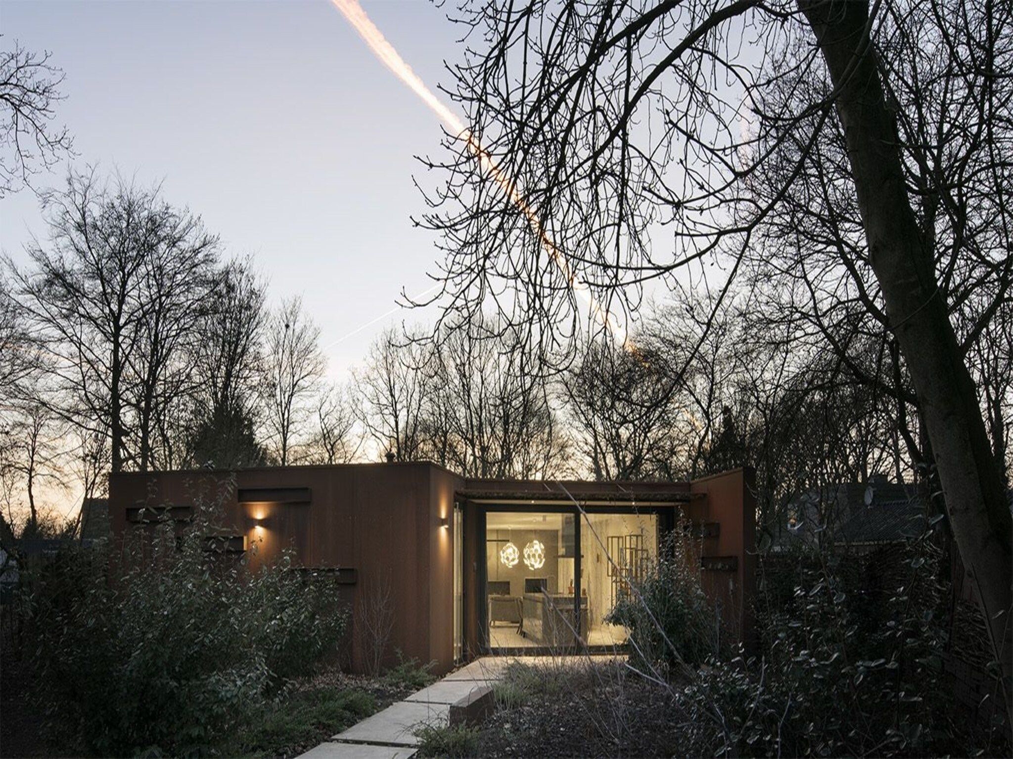 De buitenkant van Stalen Boshuis in Oosterhout