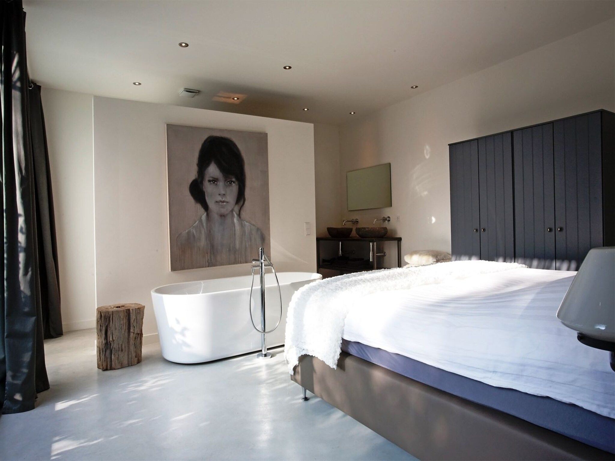 Een slaapkamer van Stalen Boshuis in Oosterhout