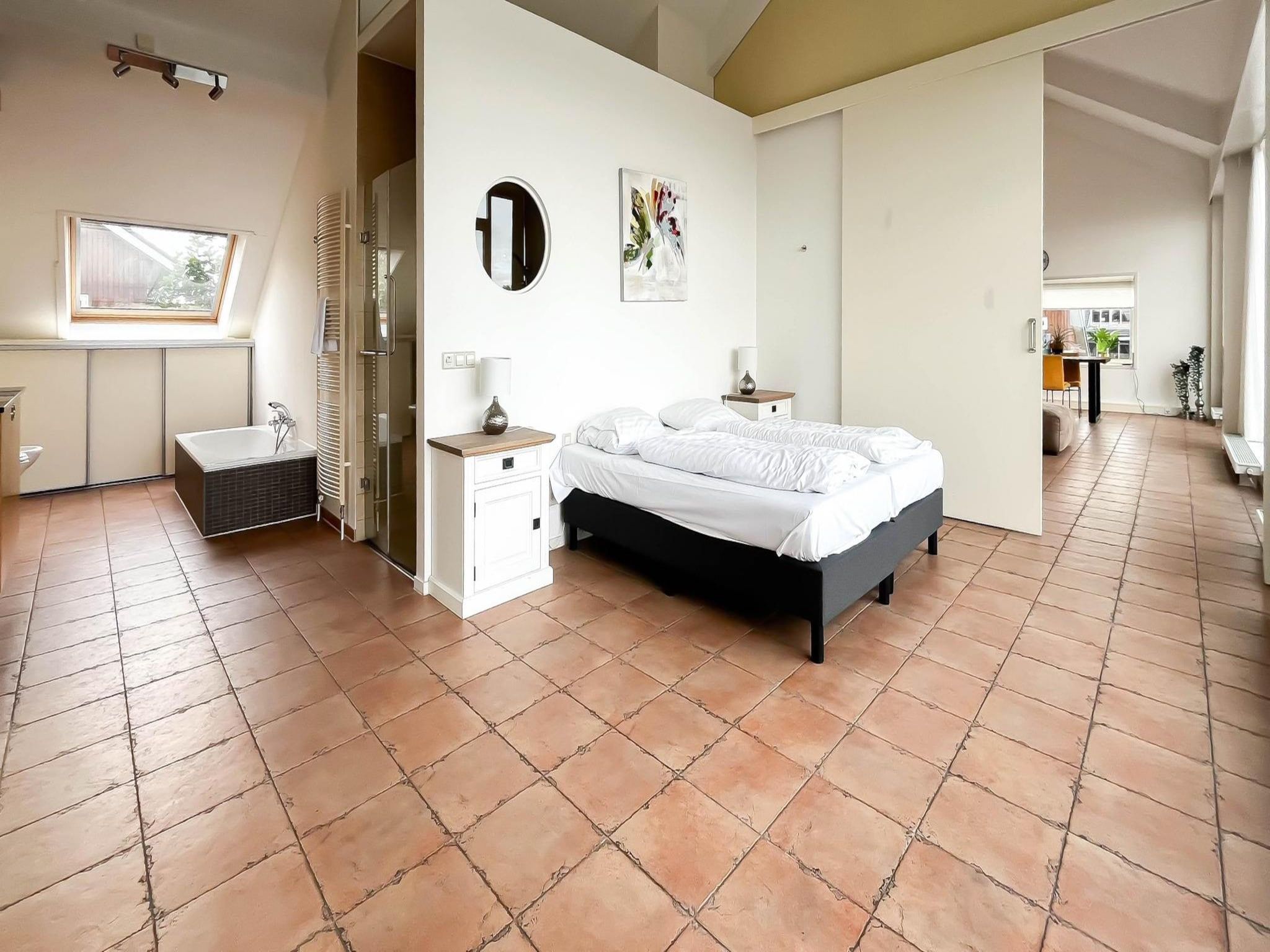 Een slaapkamer van Sterrenzicht in Uitgeest