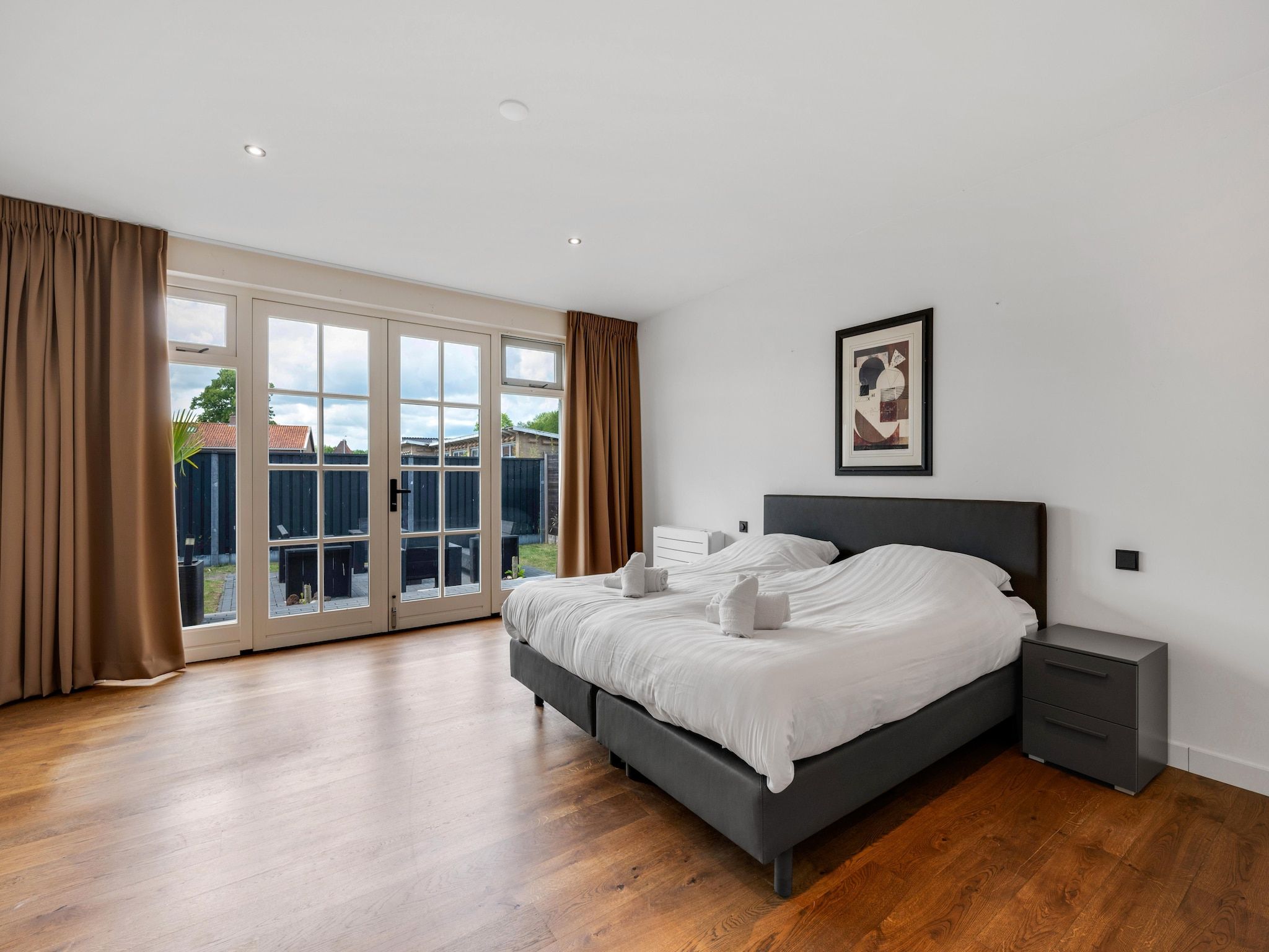 Een slaapkamer van De Stevenshoek in Langweer