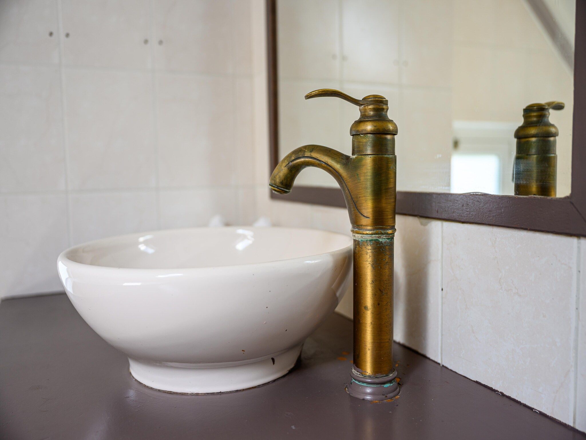 De badkamer van De Stevenshoek in Langweer