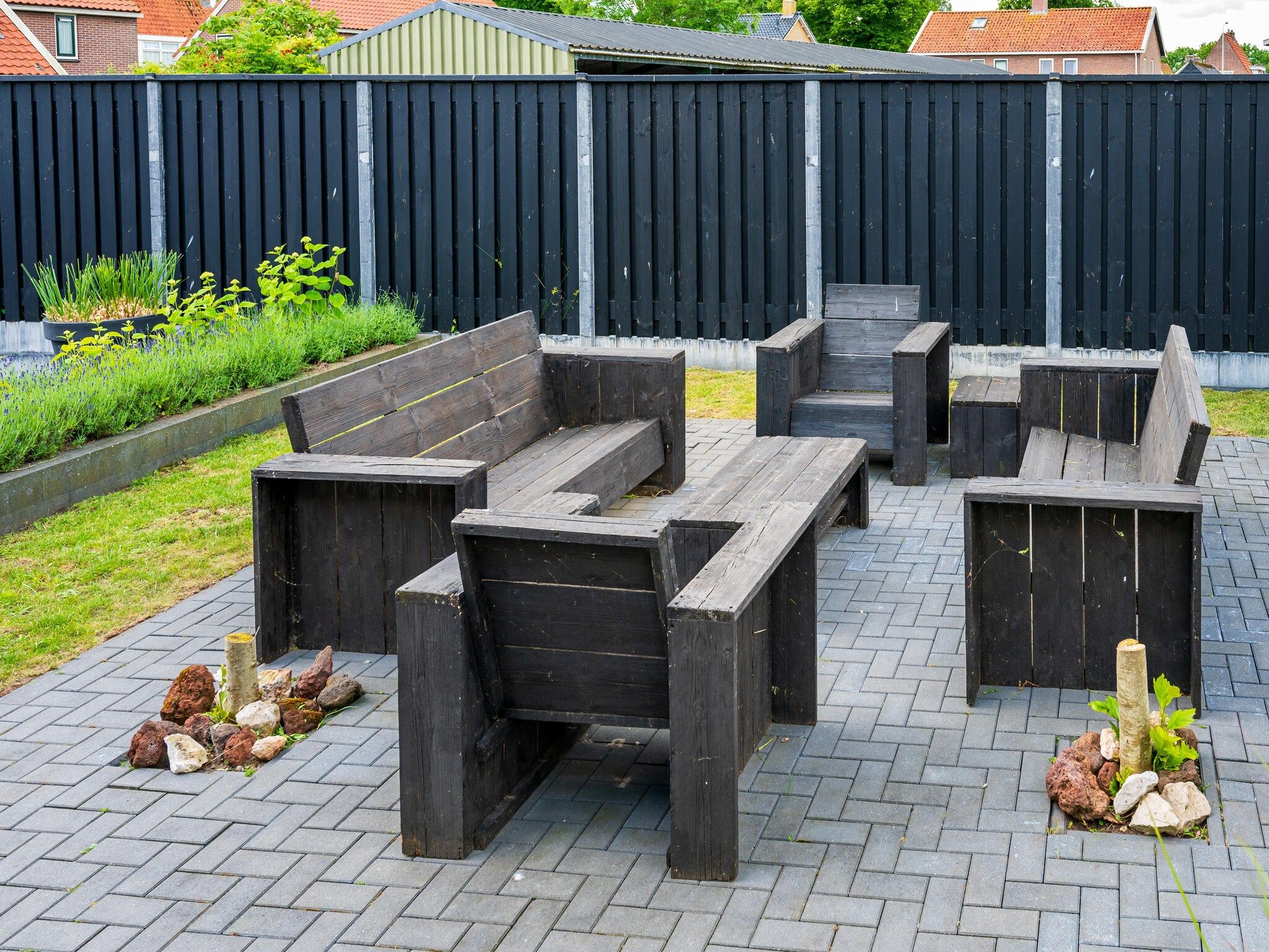 De tuin van De Stevenshoek in Langweer