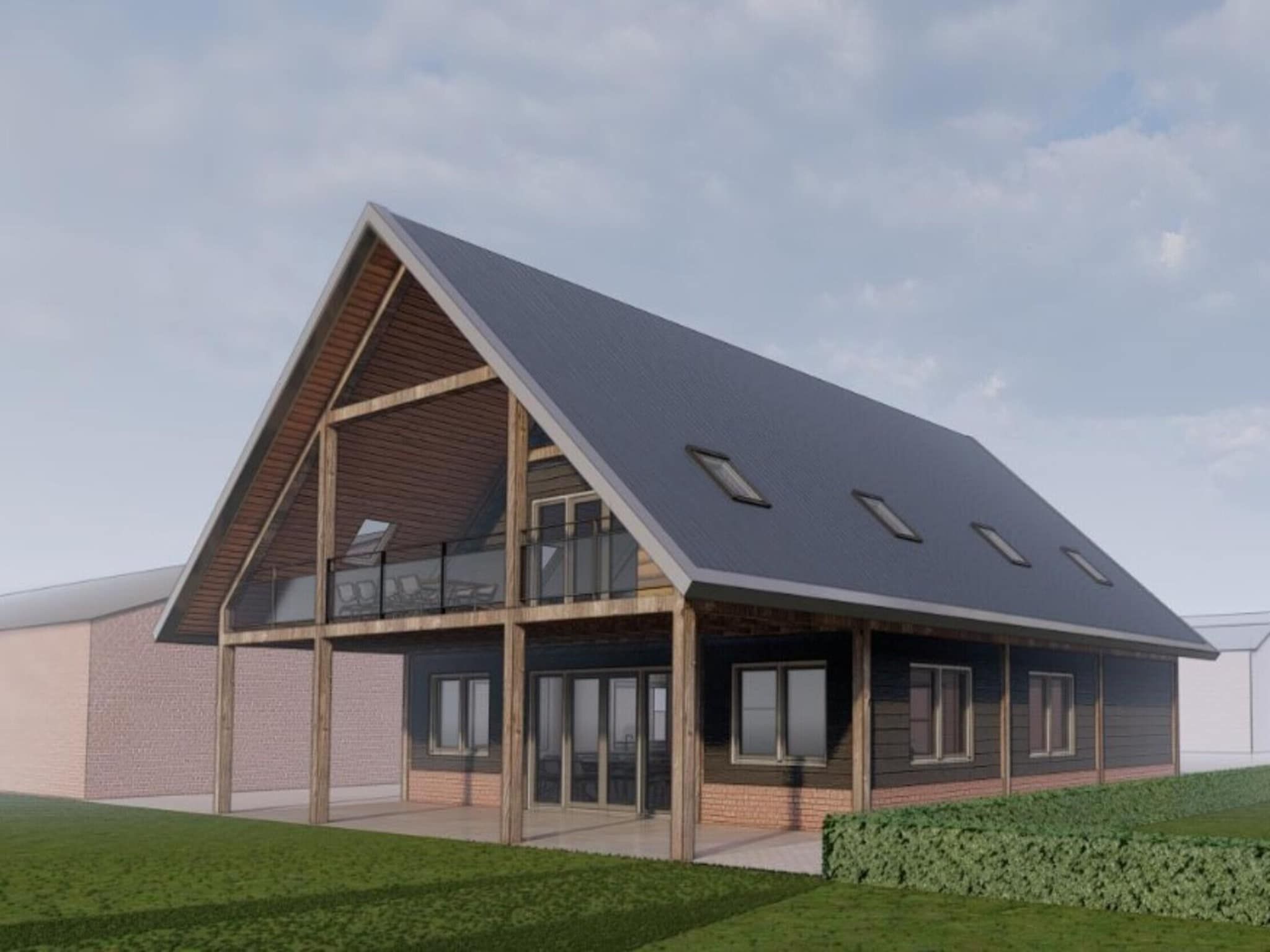 De buitenkant van The New Barn in Montfoort