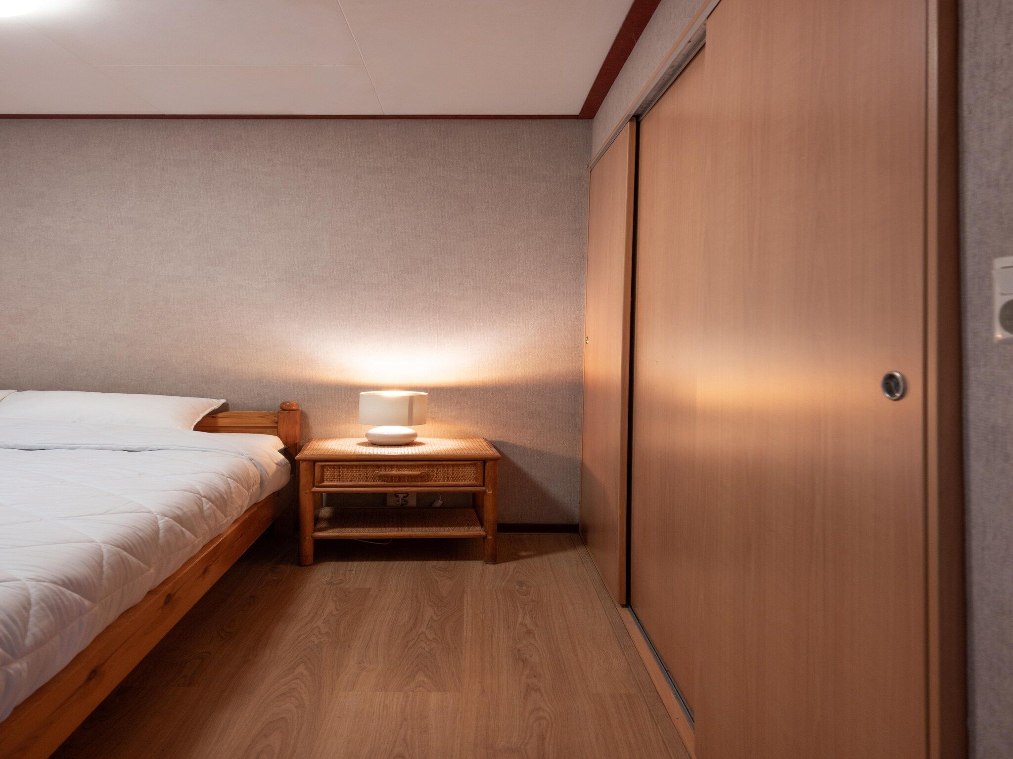 Een slaapkamer van Vakantie home Coevorderweg in Stegeren
