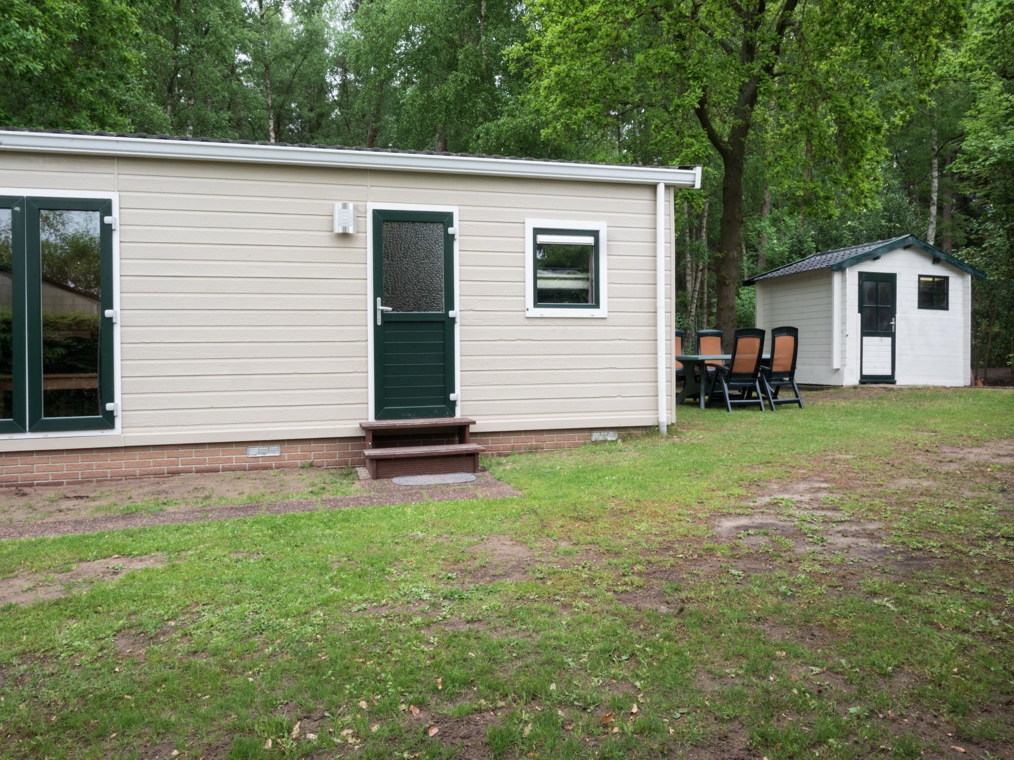 De tuin van Vakantie home Coevorderweg in Stegeren