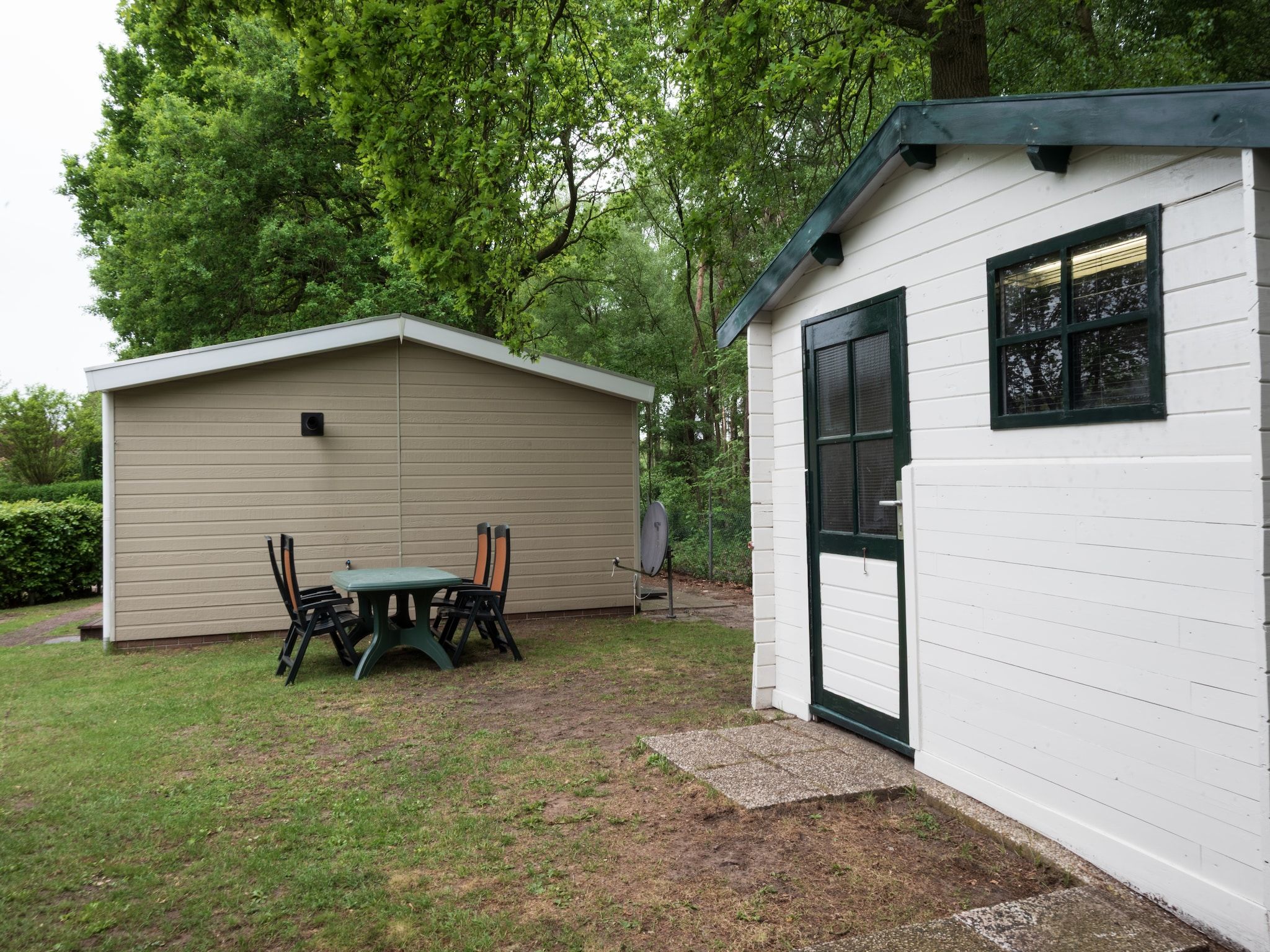 De tuin van Vakantie home Coevorderweg in Stegeren