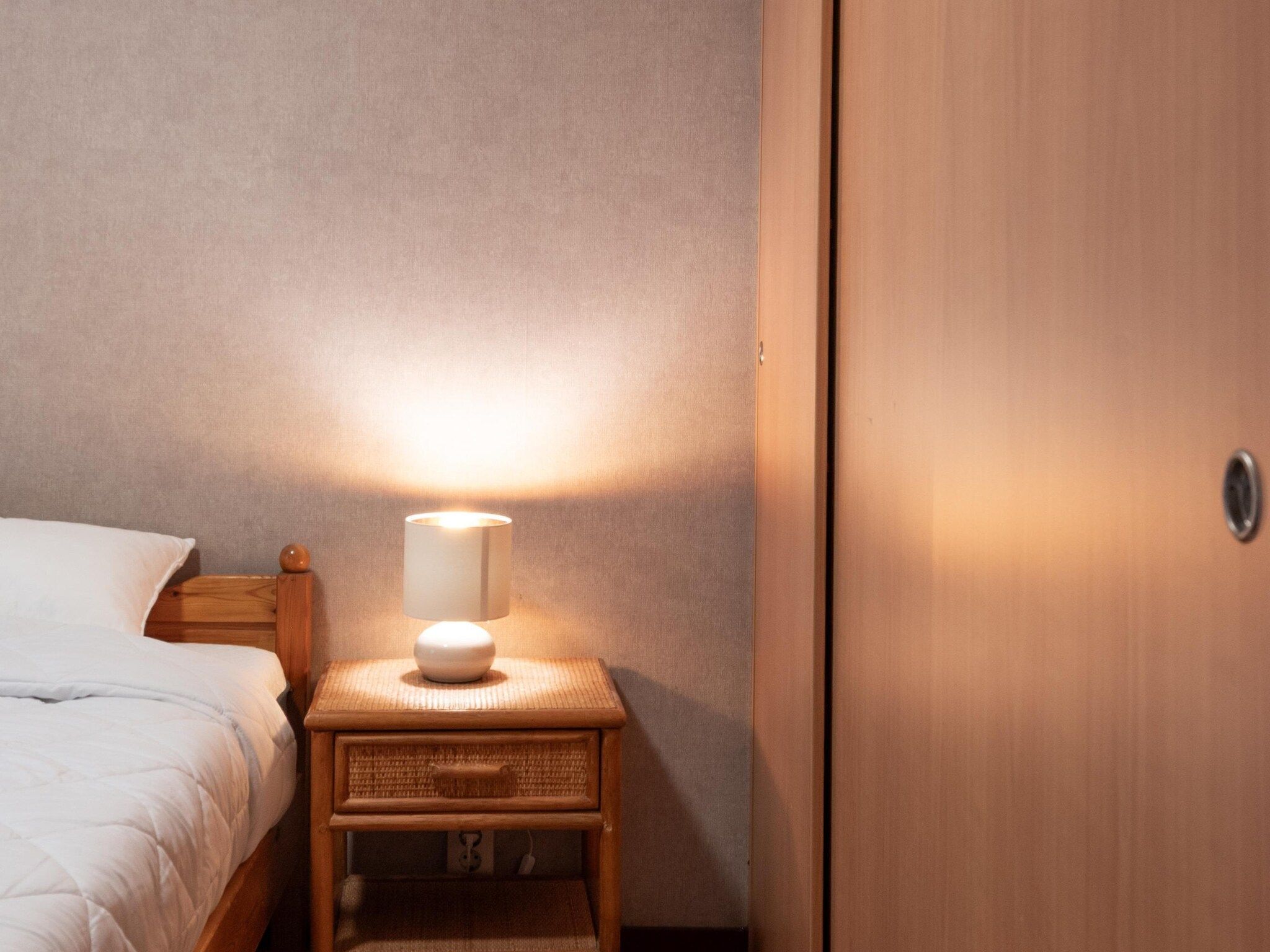 Een slaapkamer van Vakantie home Coevorderweg in Stegeren
