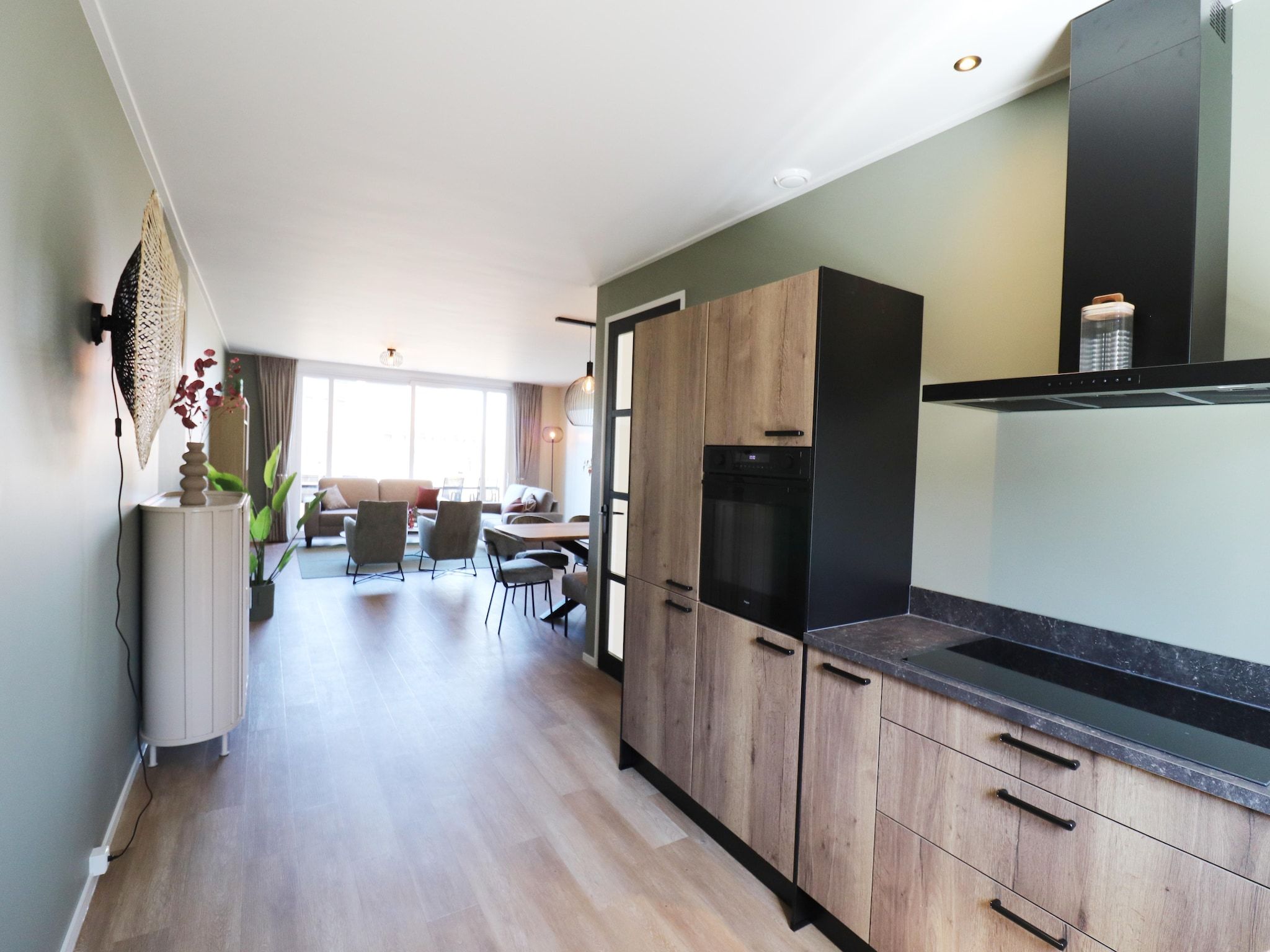 De keuken van 16 persoons villa C en D in Leons