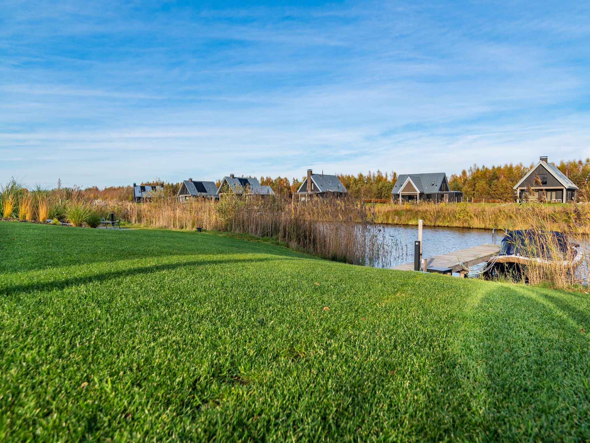 Het uitzicht vanaf Meer van Eysinga in Sint Nicolaasga
