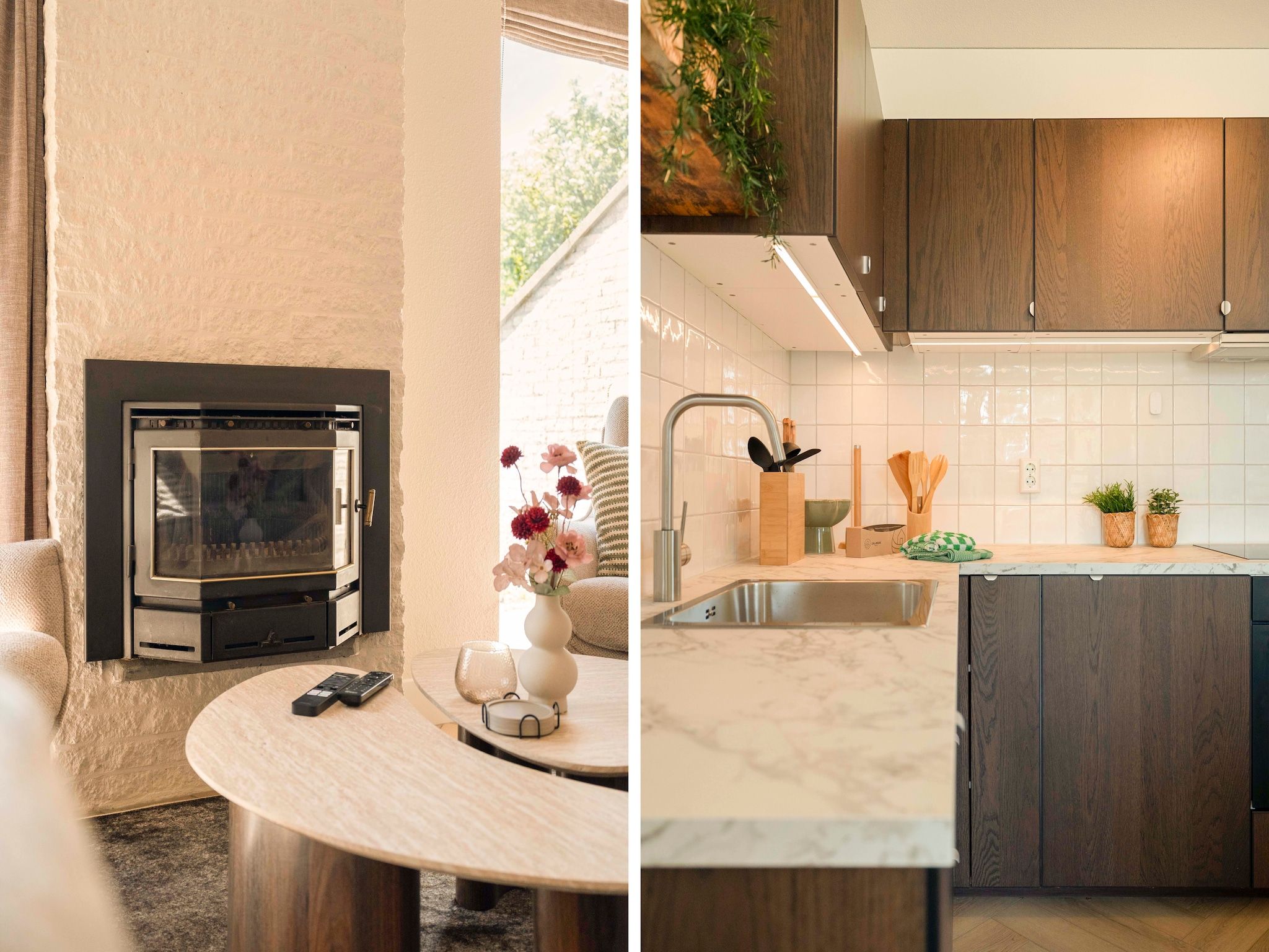 De keuken van Strandslag Bungalow 68 in Julianadorp