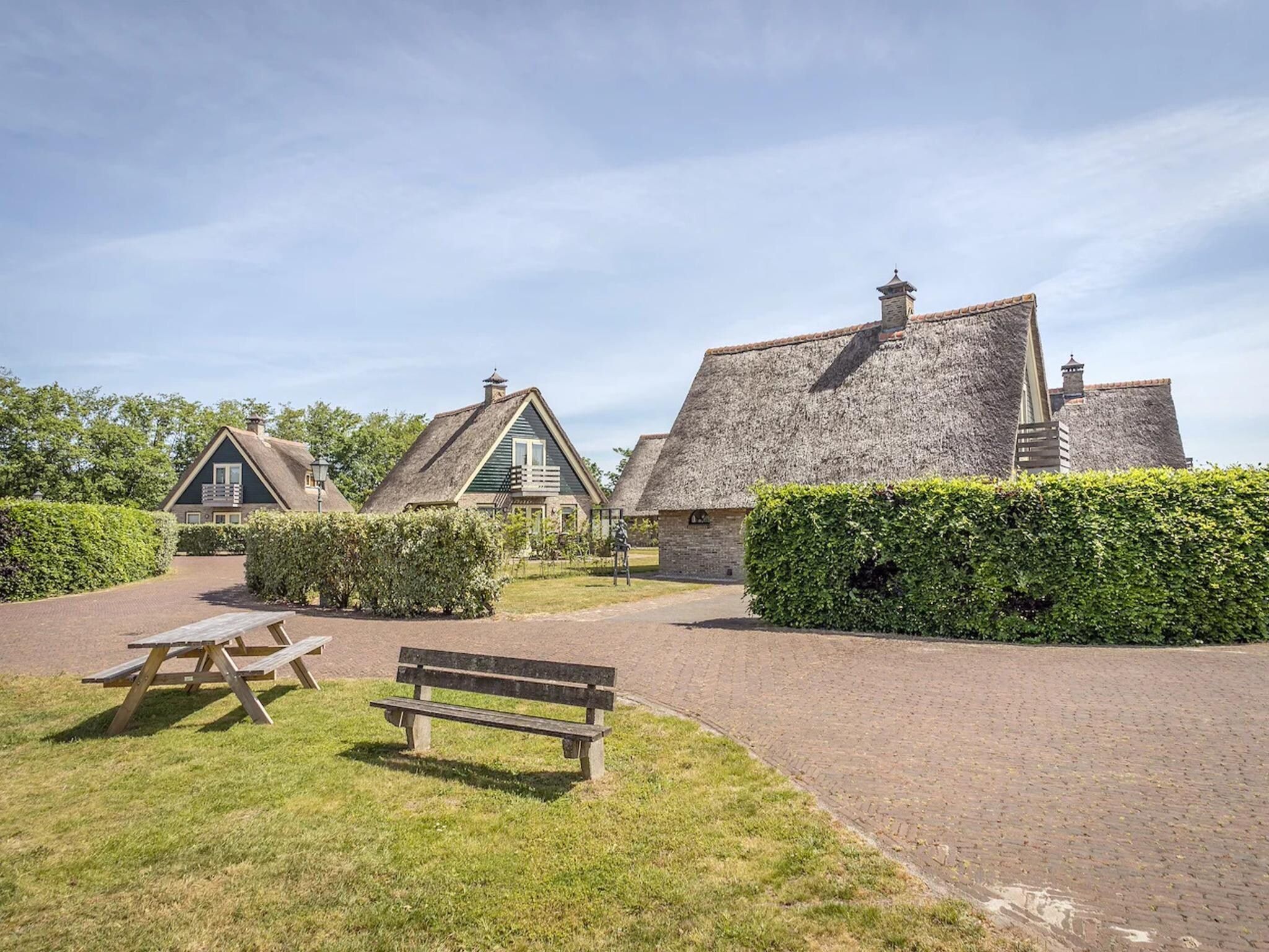 De tuin van Villas 202 and 208 in De Koog