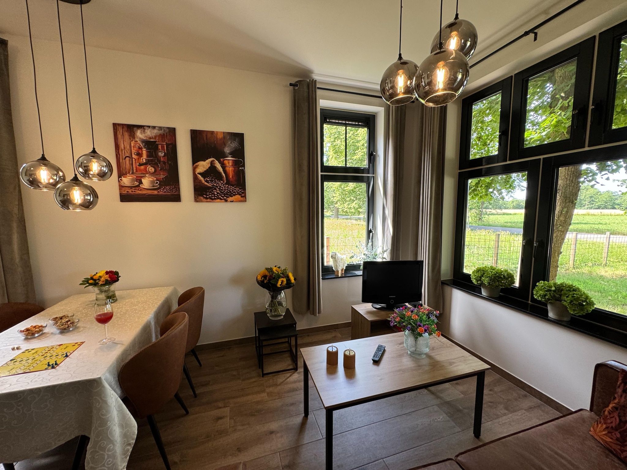 De woonkamer van Gastenverblijf Langelshoes in Haaksbergen