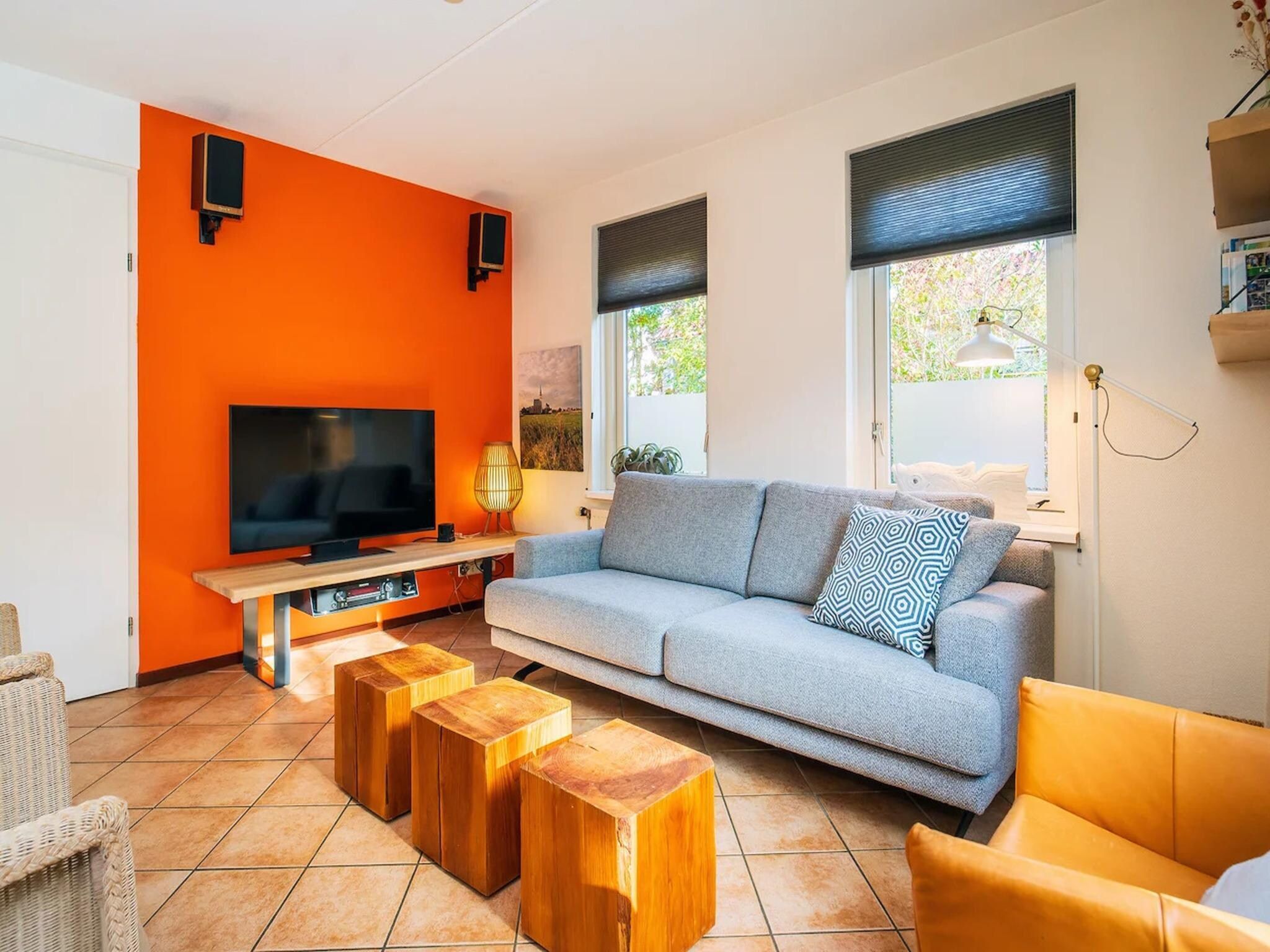 De woonkamer van 6-person luxury villa with 2 bathrooms on Texel in De Koog