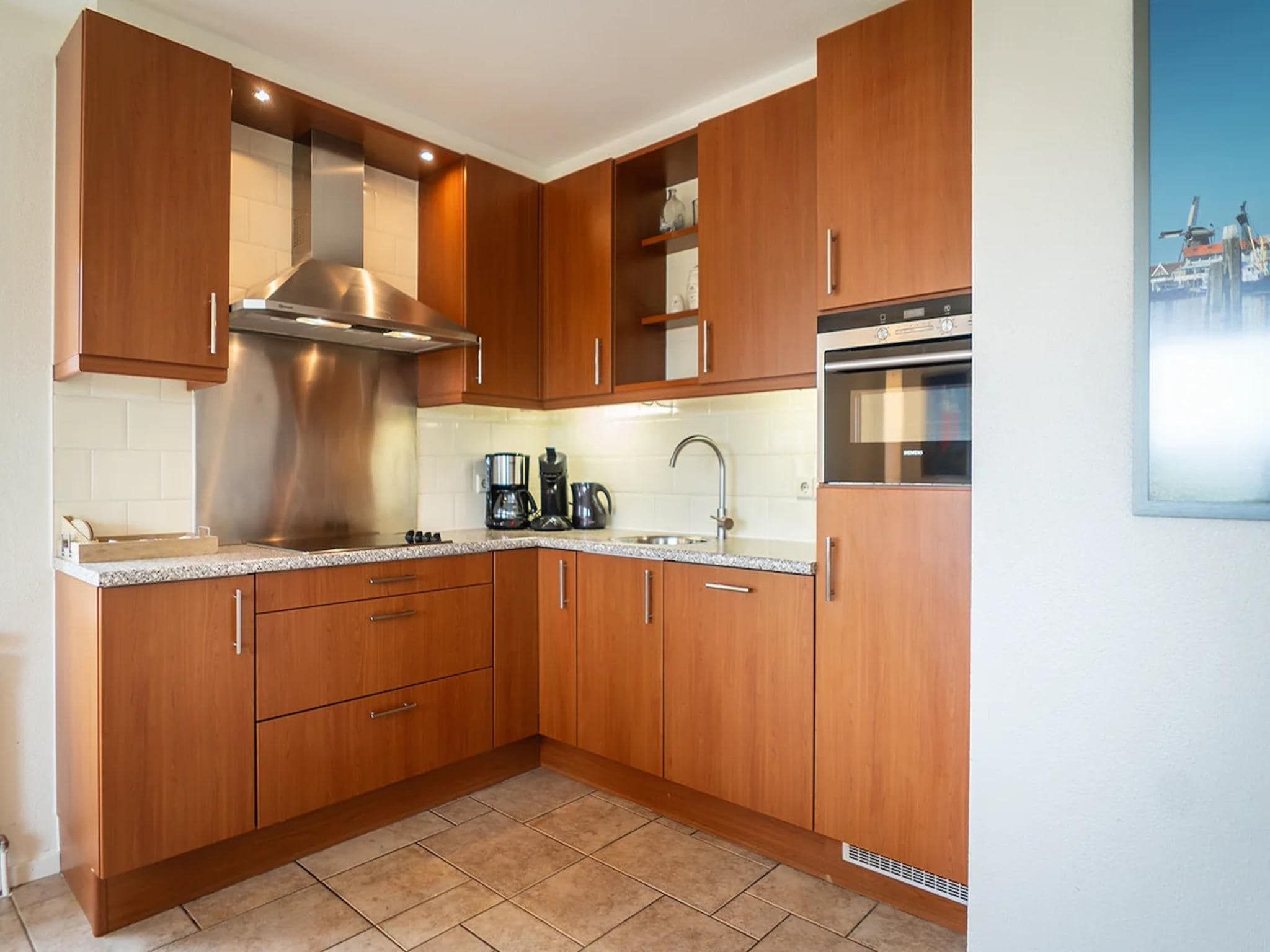 De keuken van 6-person luxury villa with 2 bathrooms on Texel in De Koog