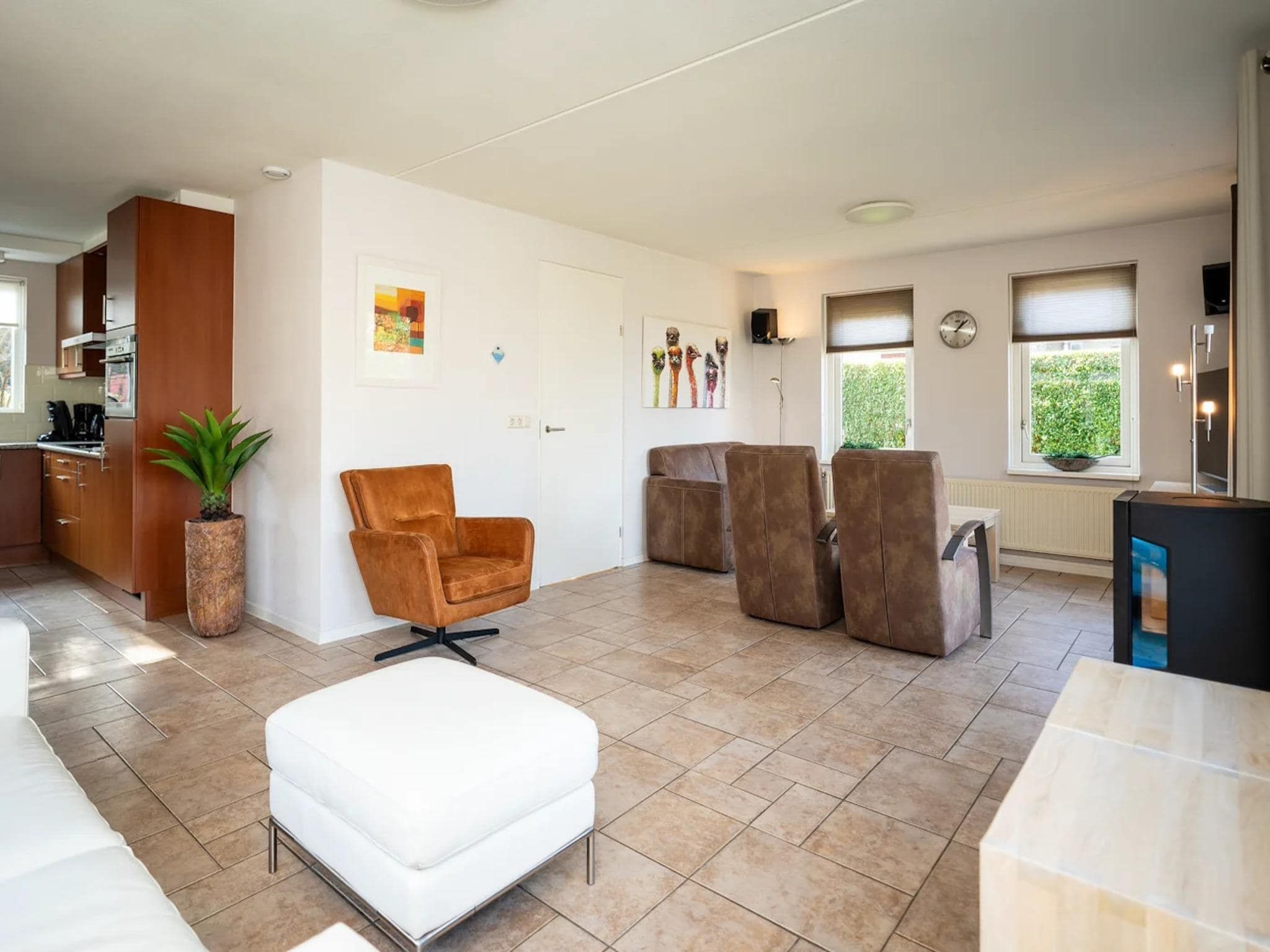 De woonkamer van Luxury 4-person villa in a nature reserve on Texel in De Koog