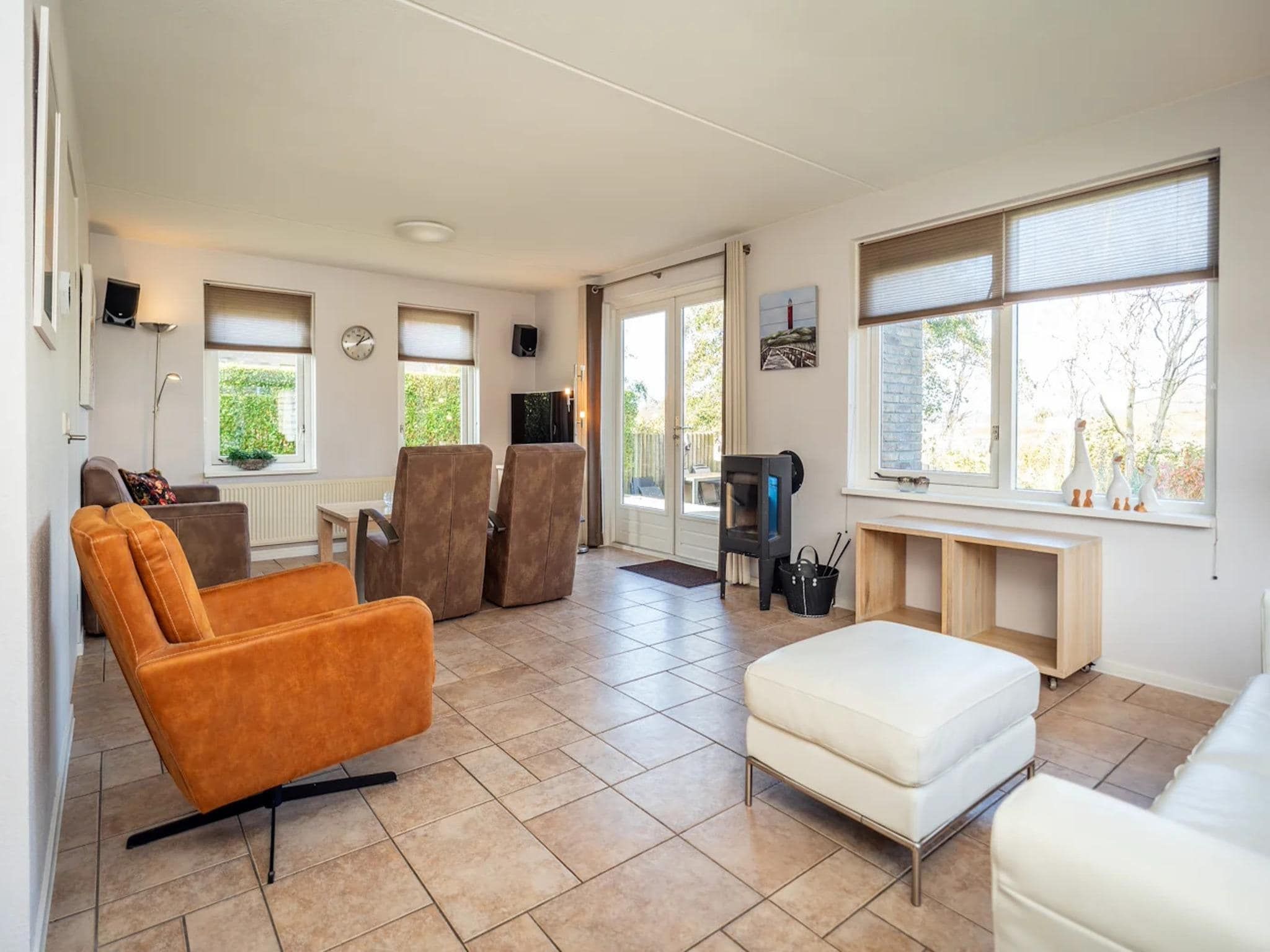 De woonkamer van Luxury 4-person villa in a nature reserve on Texel in De Koog