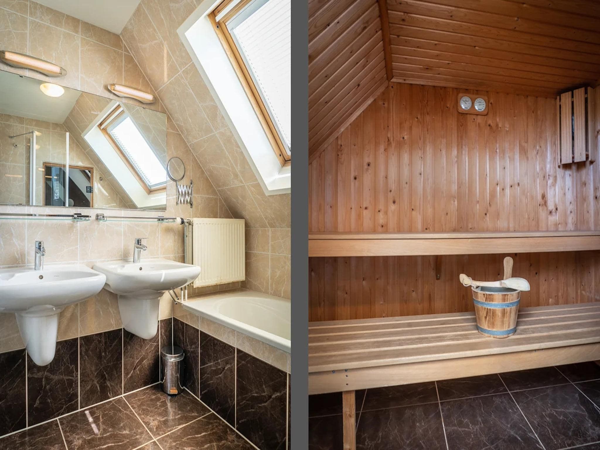 De badkamer van Luxury 4-person villa in a nature reserve on Texel in De Koog
