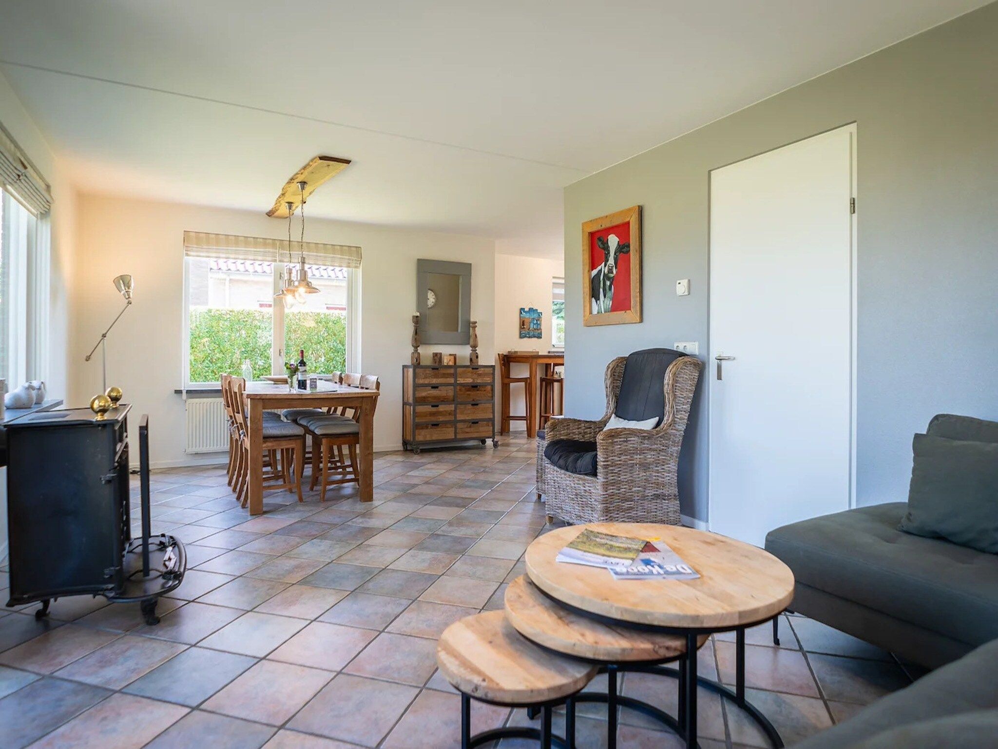 De woonkamer van 5-person luxury holiday villa on Texel in De Koog